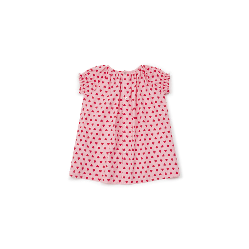 Baby Girls Pink Heart Cotton Dress