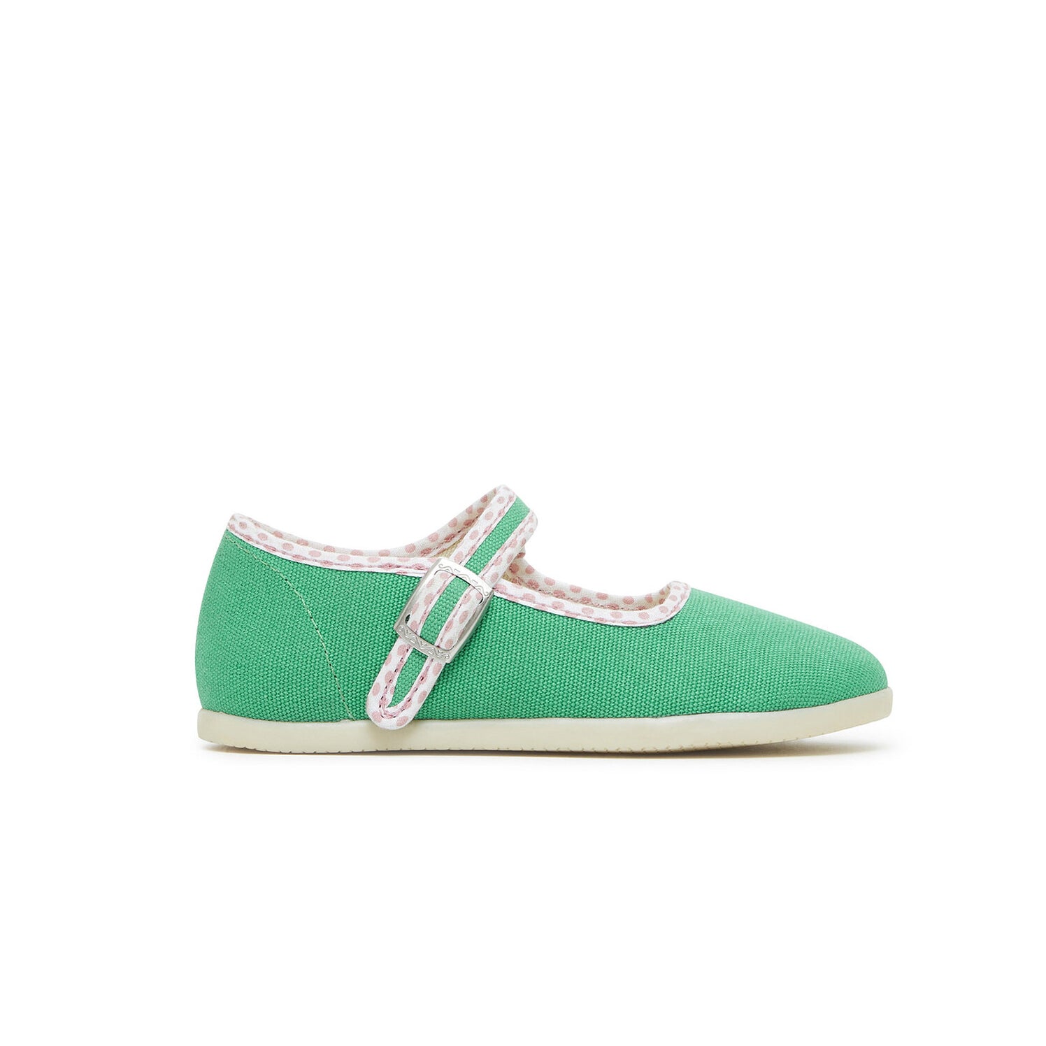 Girls Green Cotton Shoes