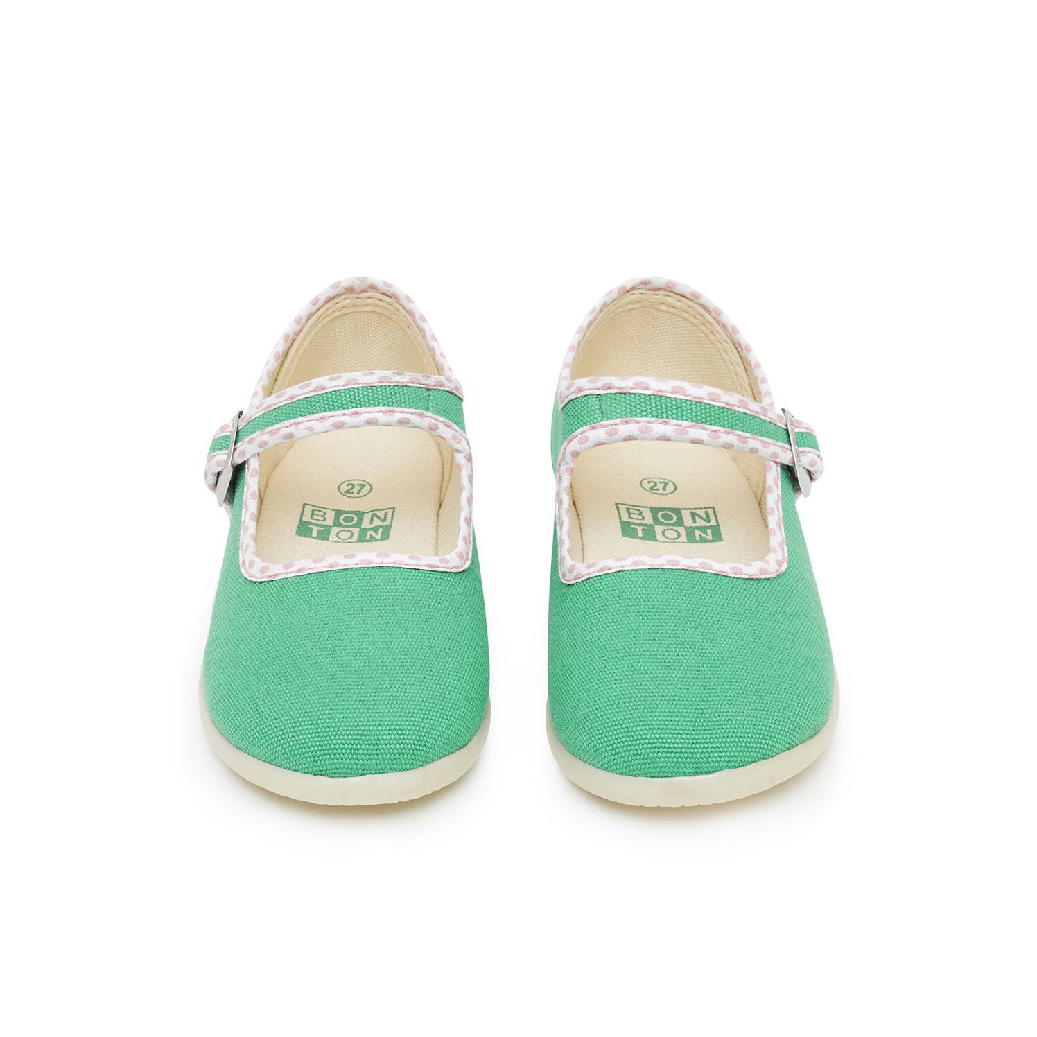 Girls Green Cotton Shoes