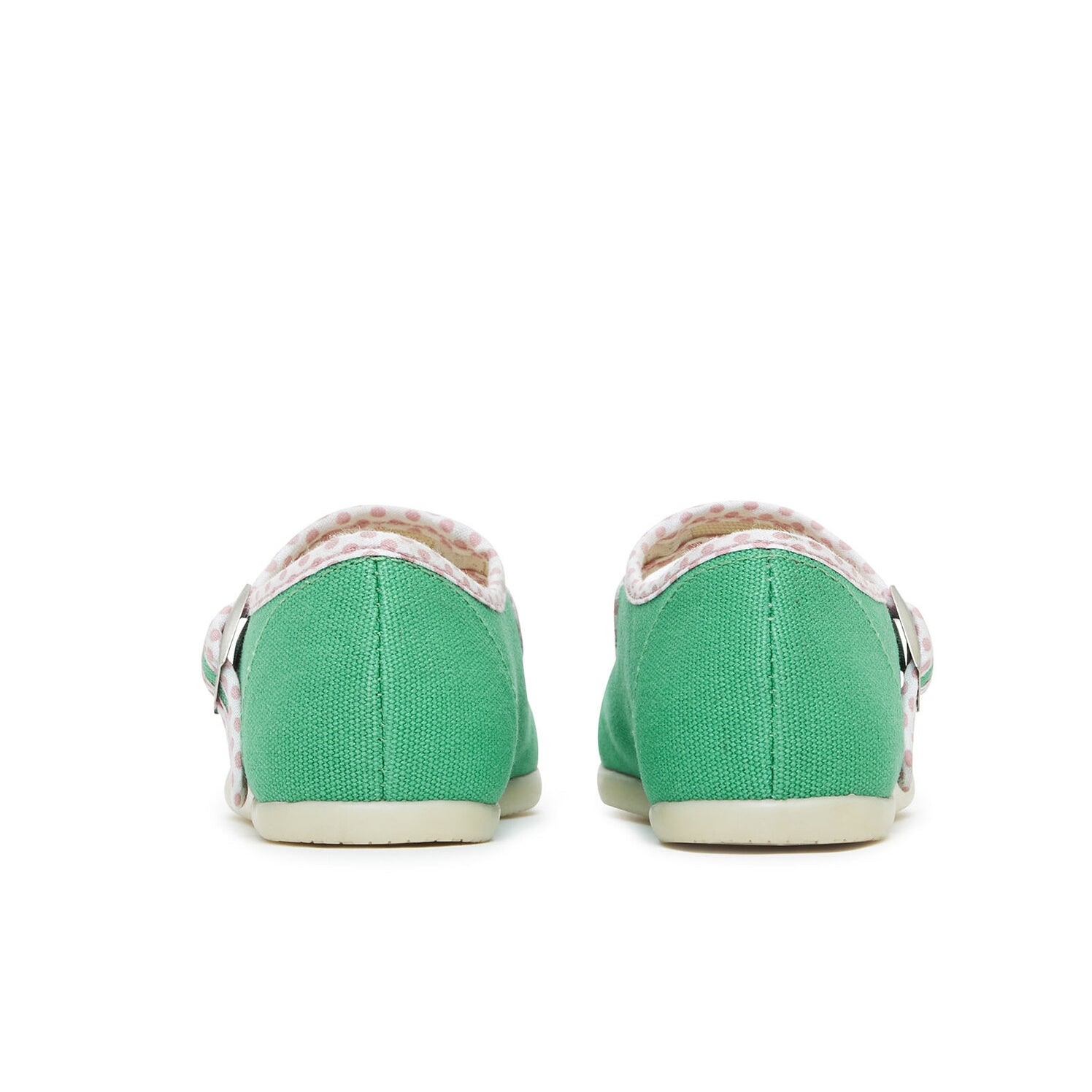 Girls Green Cotton Shoes