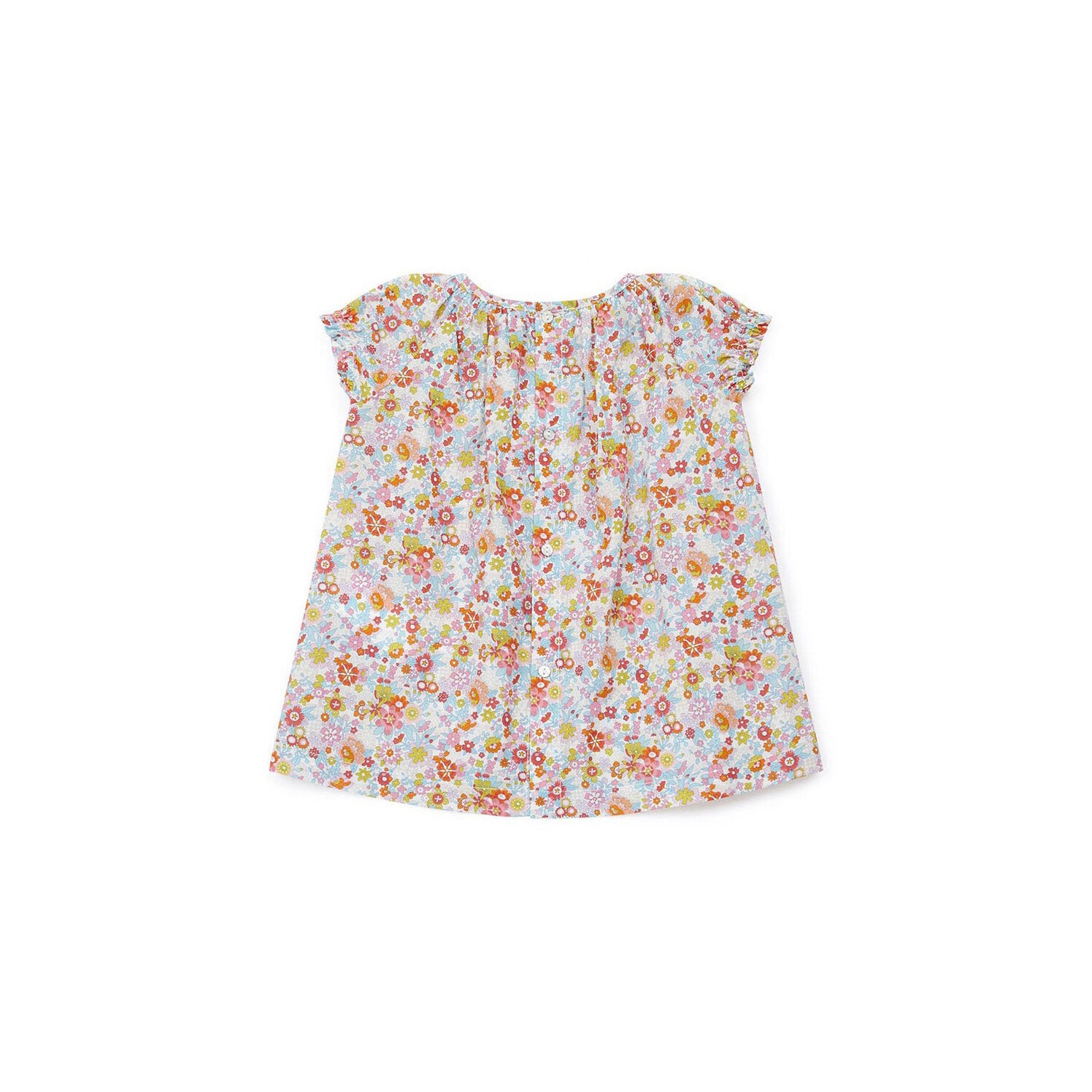 Baby Girls Multicolor Floral Cotton Dress