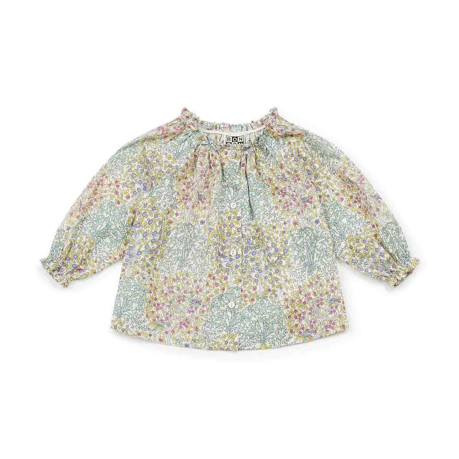 Baby Girls Green Floral Blouse