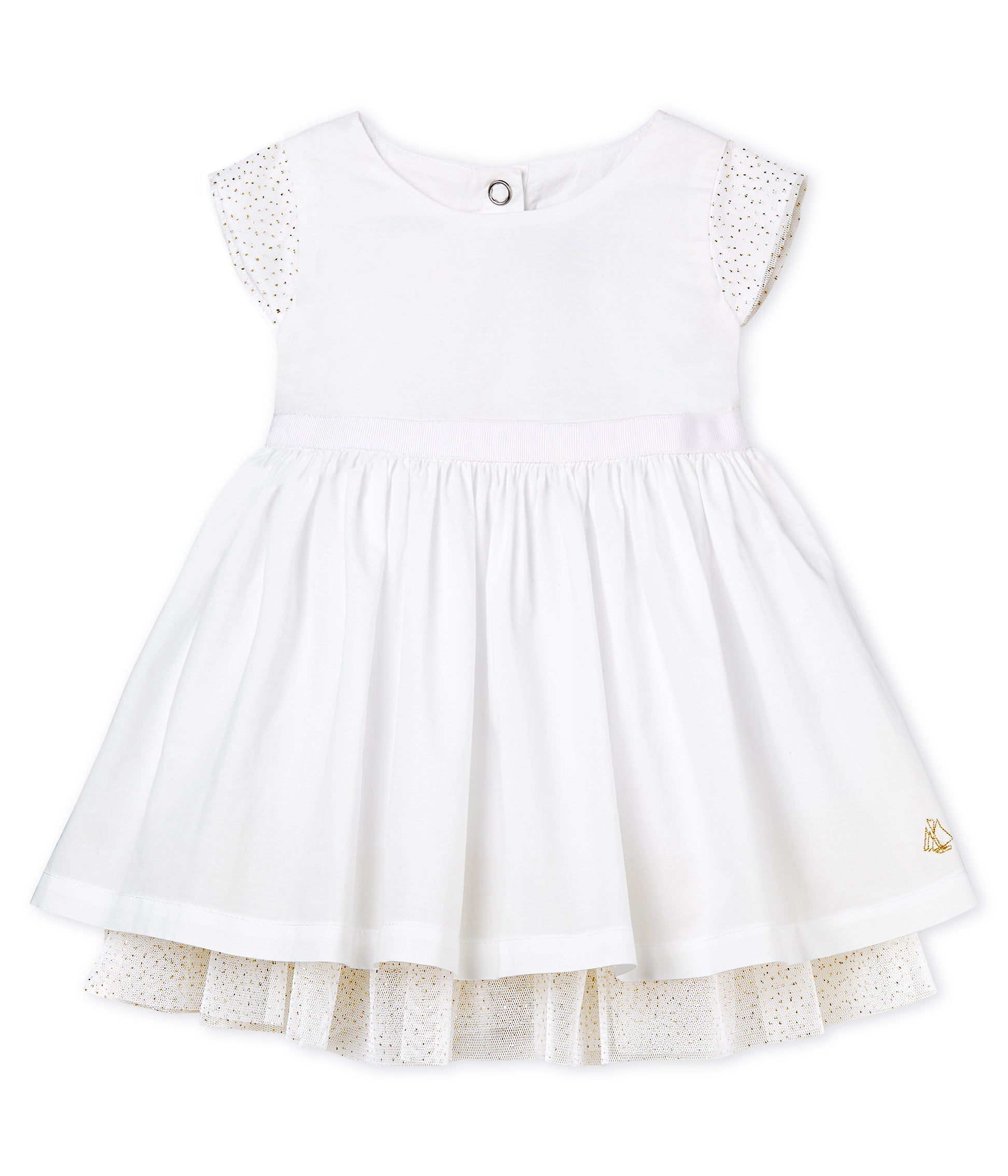 Baby Girls White Cotton Dress