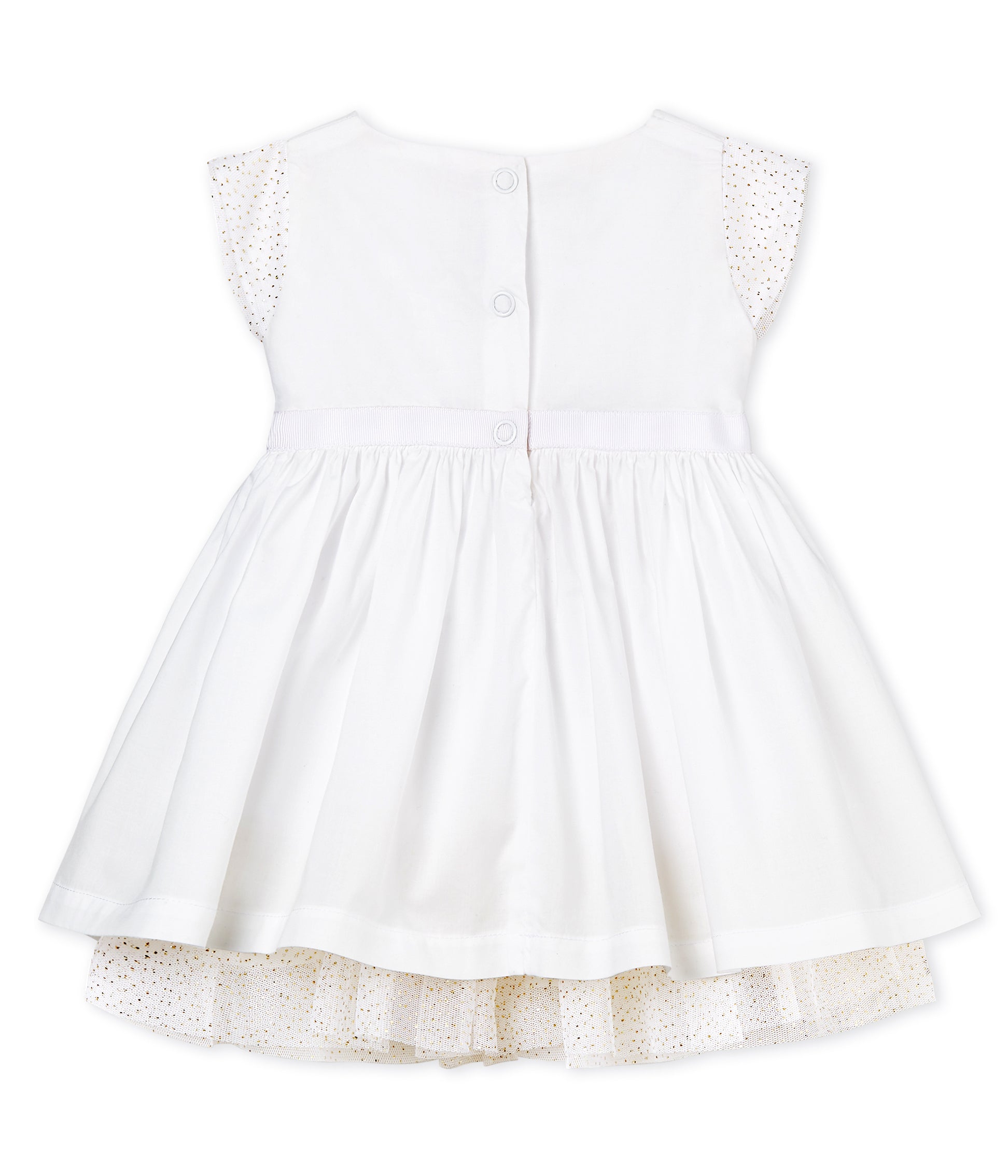 Baby Girls White Cotton Dress