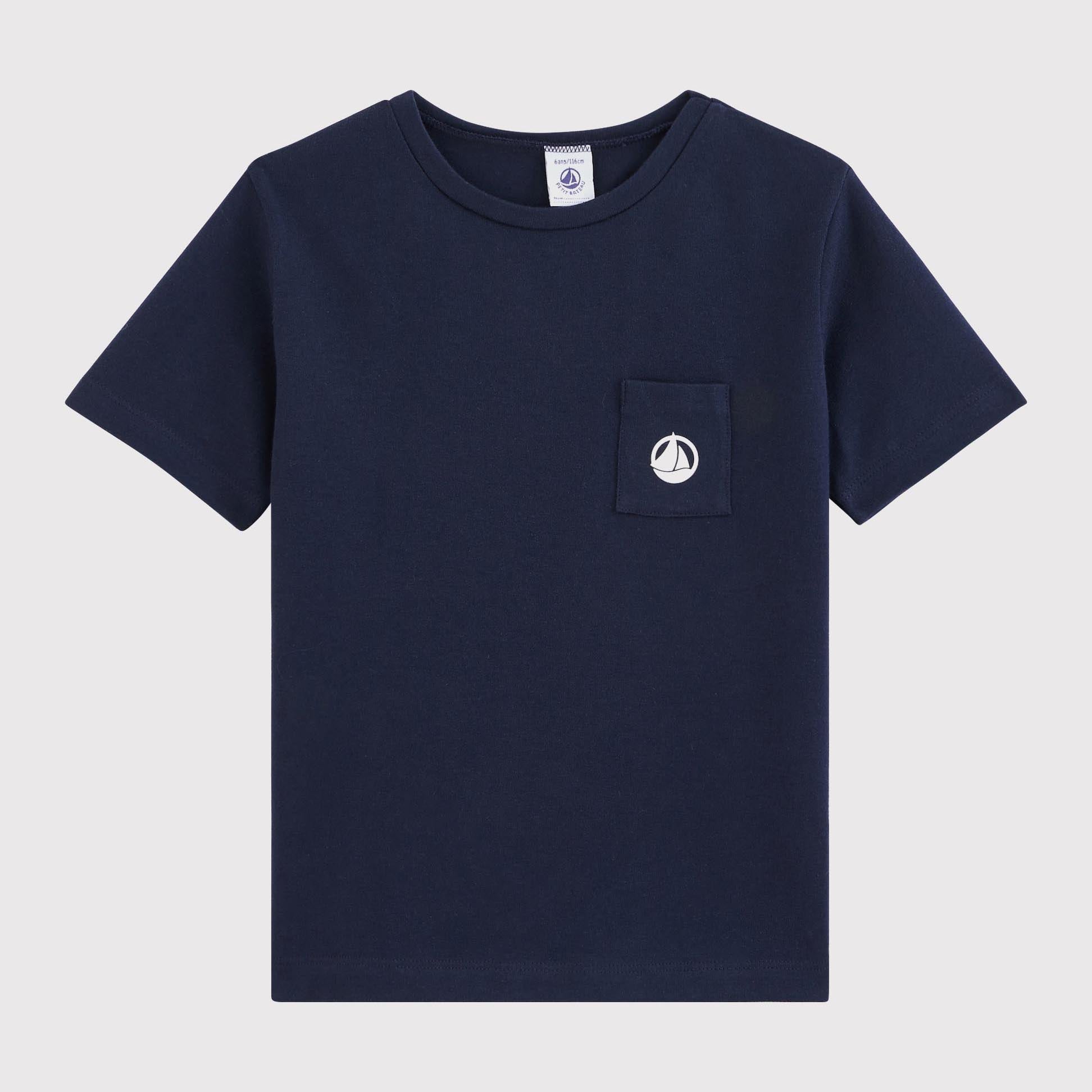 Boy & Girls Navy Cotton T-Shirts