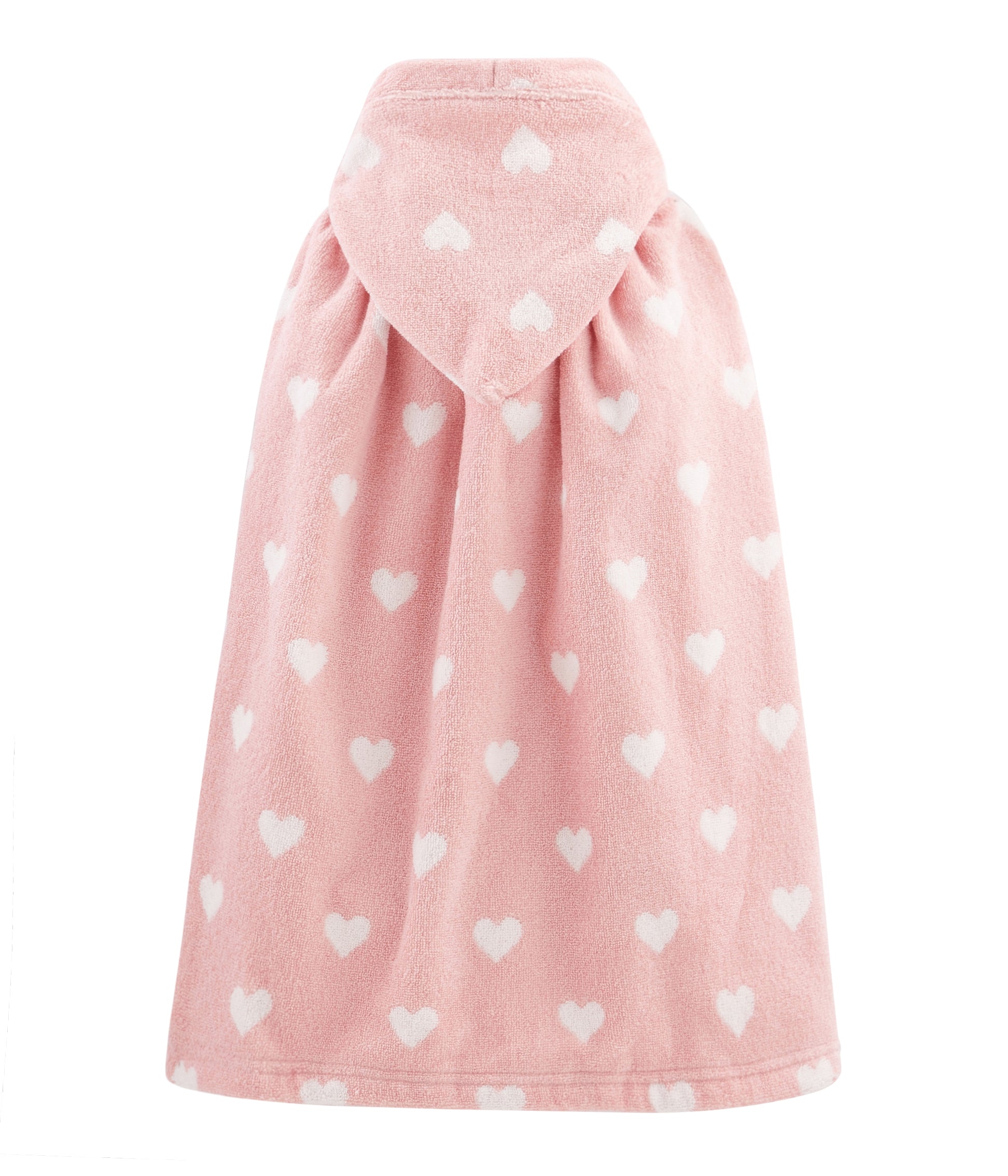 Girls Pink Heart Hooded Bathrobes