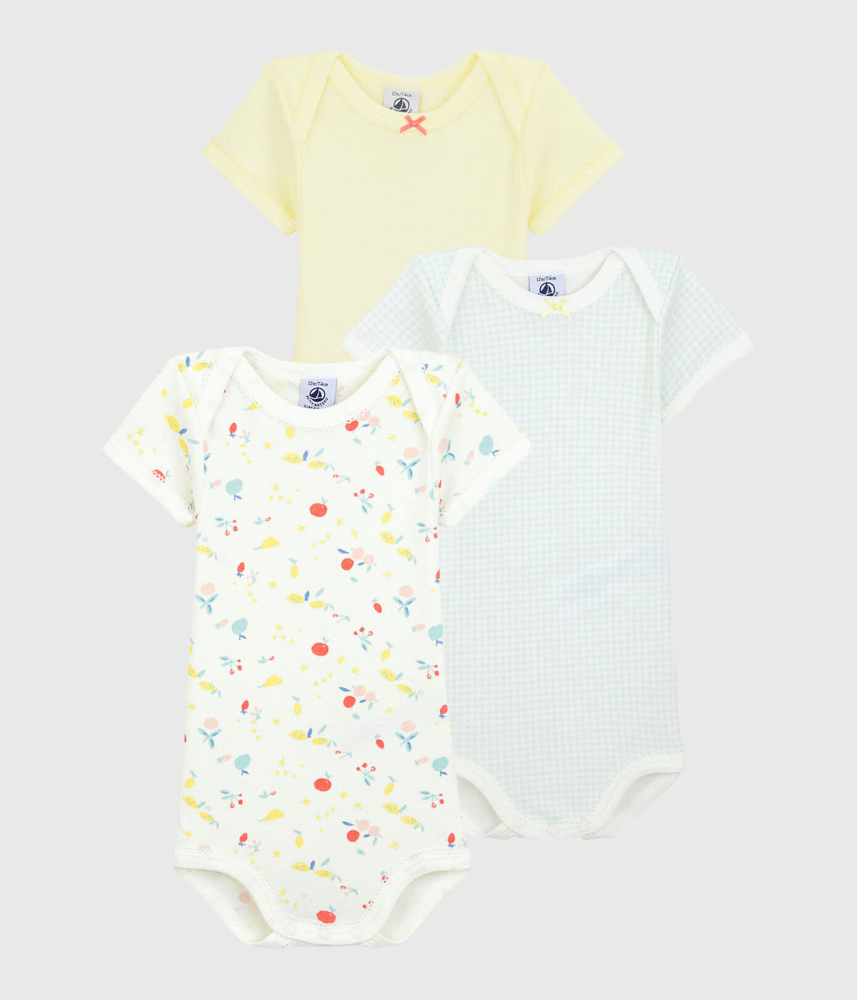 Baby Girls Multicolor Cotton Babysuit Set