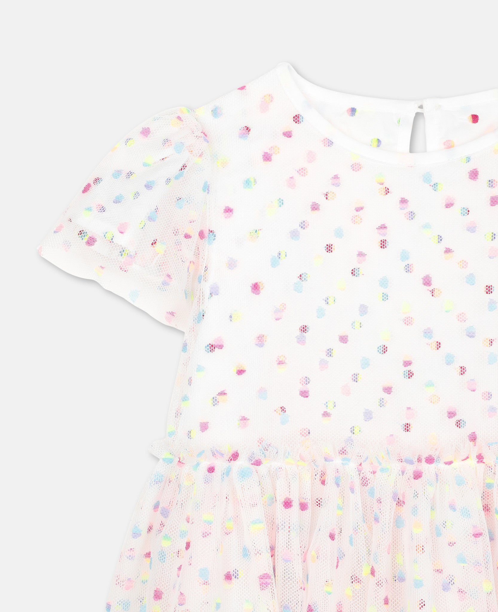 Baby Girls White Dots Tulle Dress Set