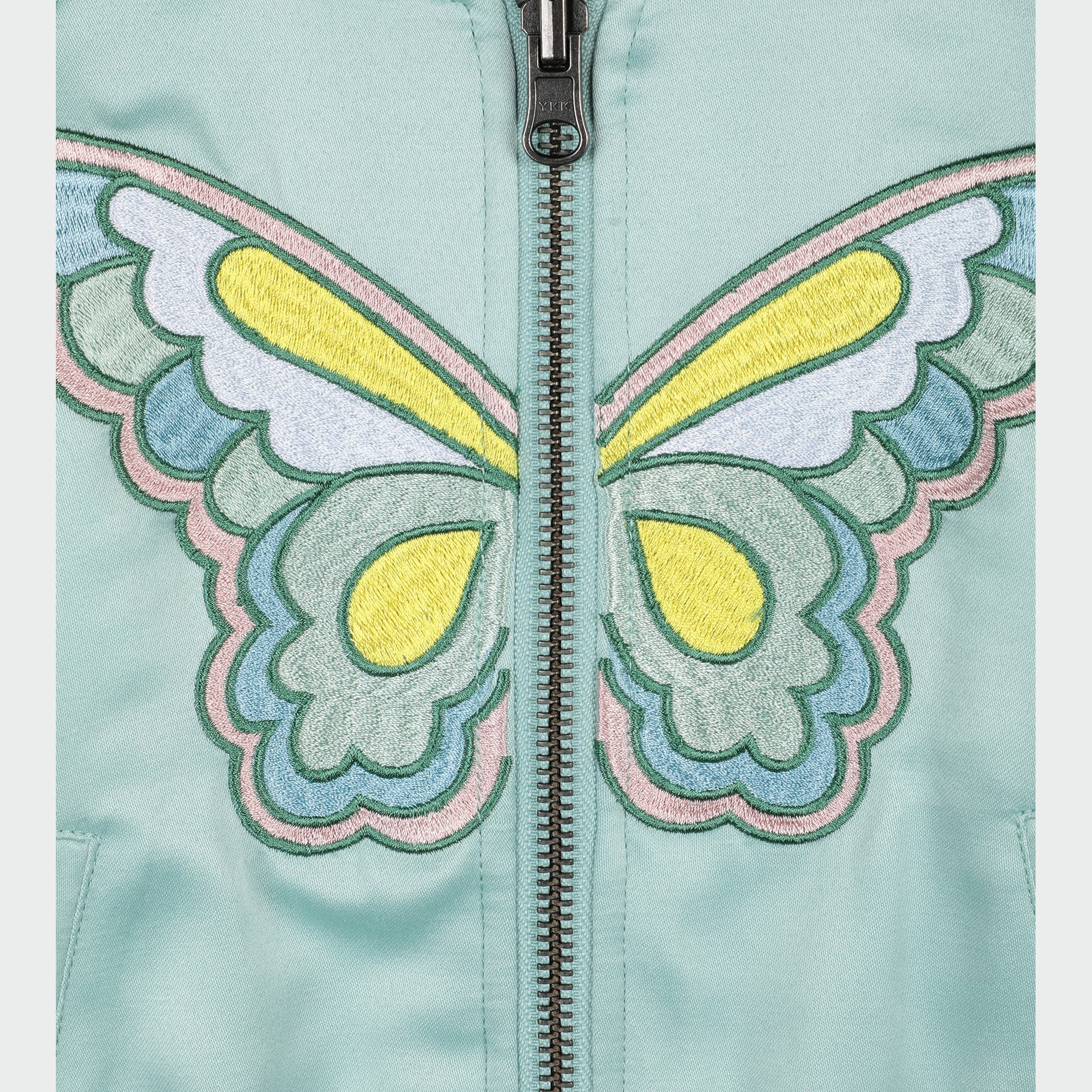 Baby Girls Mint Butterfly Reversible Jacket