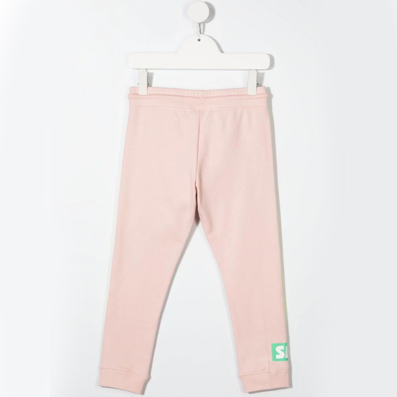 Girls Pink Logo Cotton Trousers