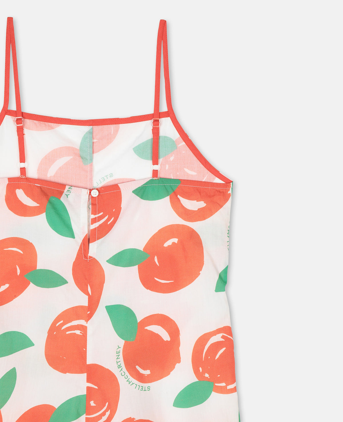 Girls Orange Cotton Jumpsuit