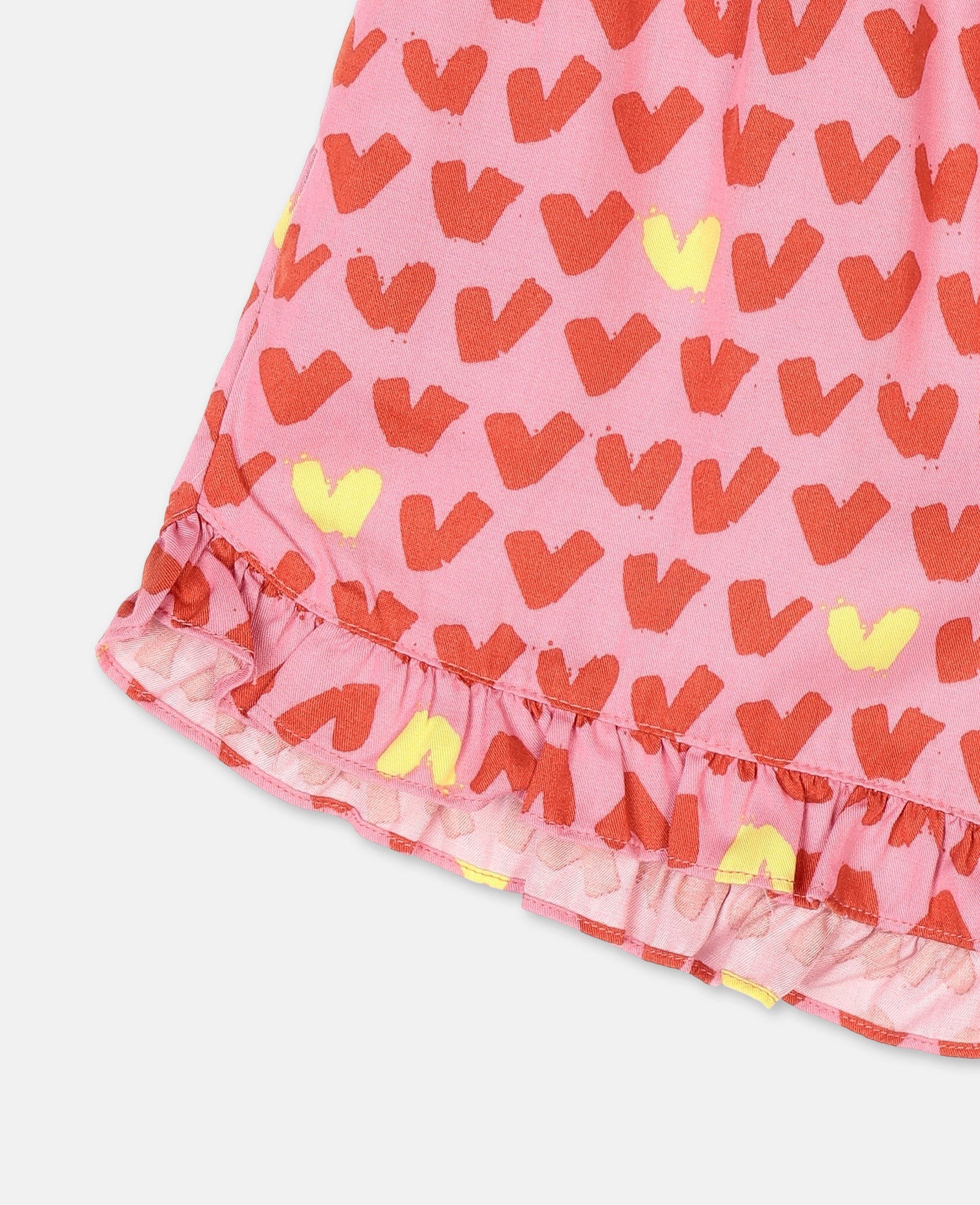 Girls Pink Heart Shorts
