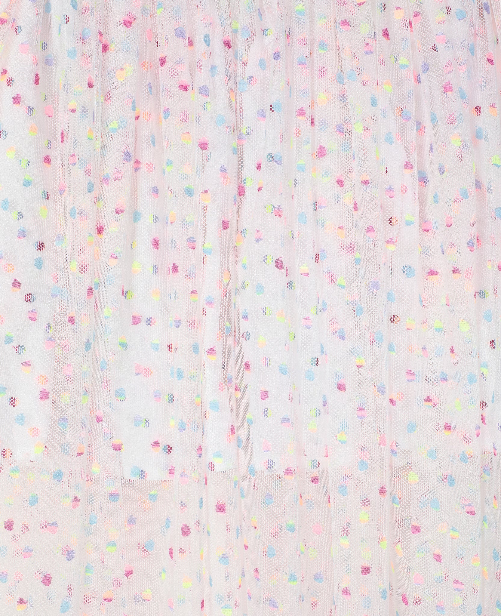 Girls Multicolor Dots Tulle Skirt