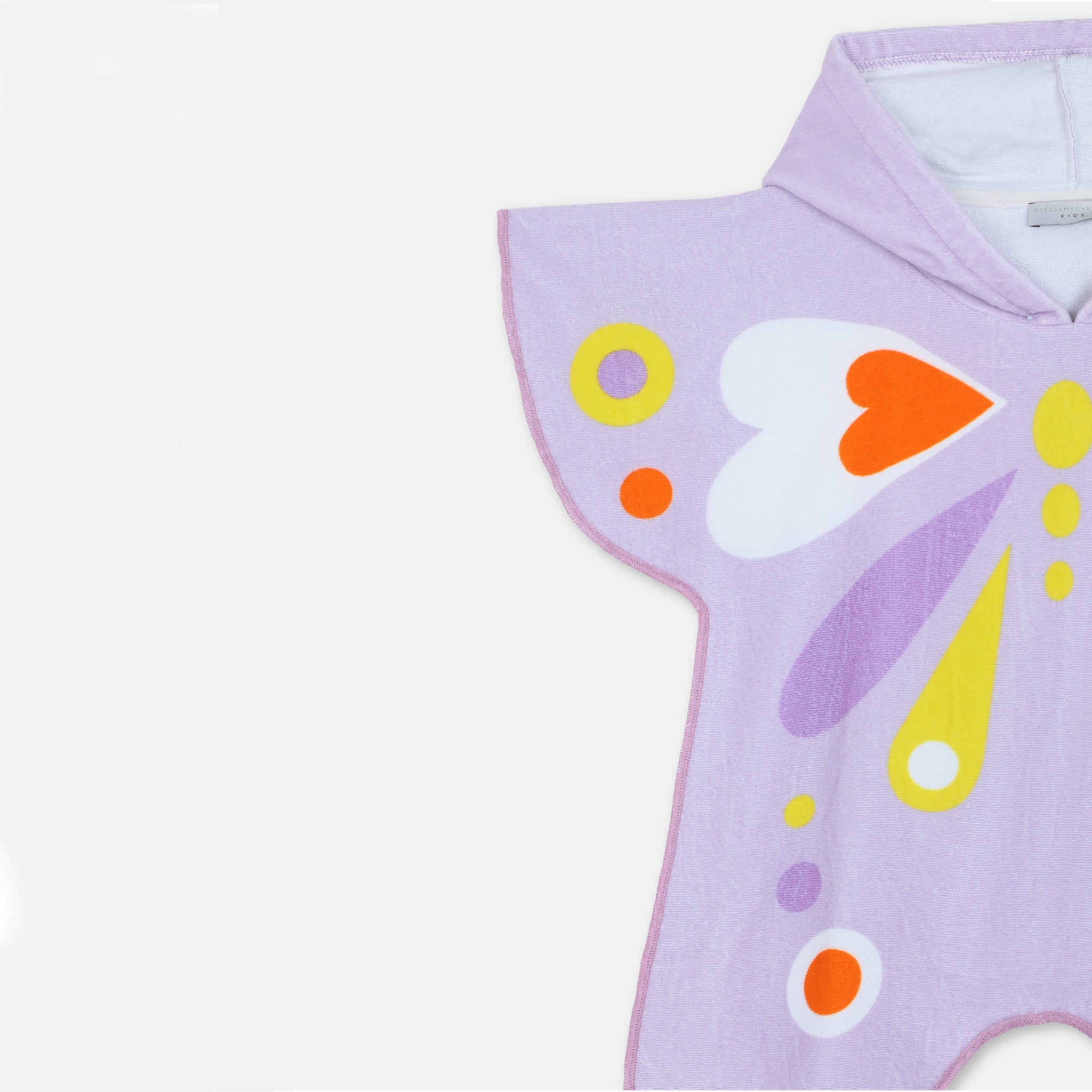 Serviette de toilette en coton lilas papillon pour filles