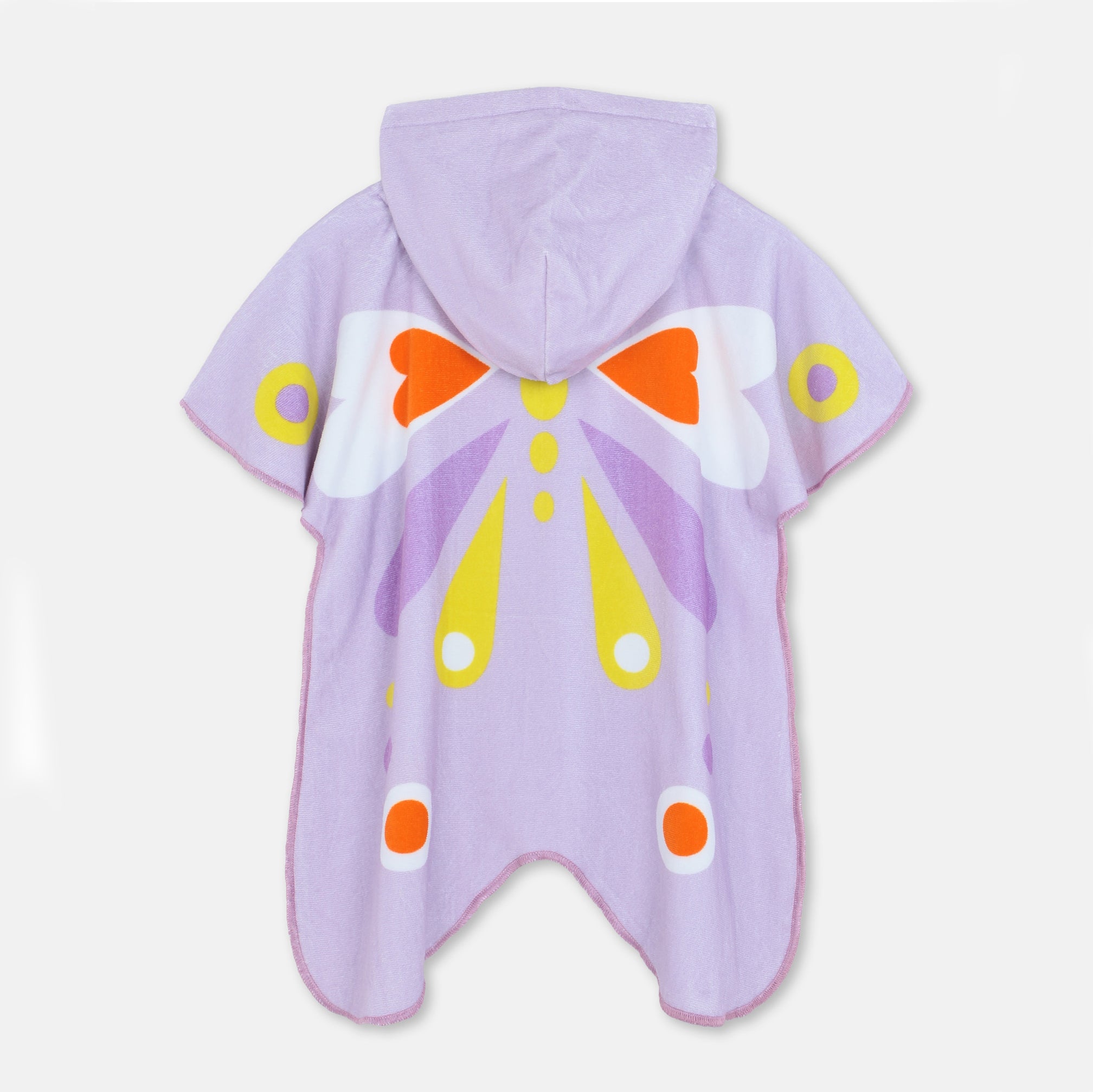 Serviette de toilette en coton lilas papillon pour filles