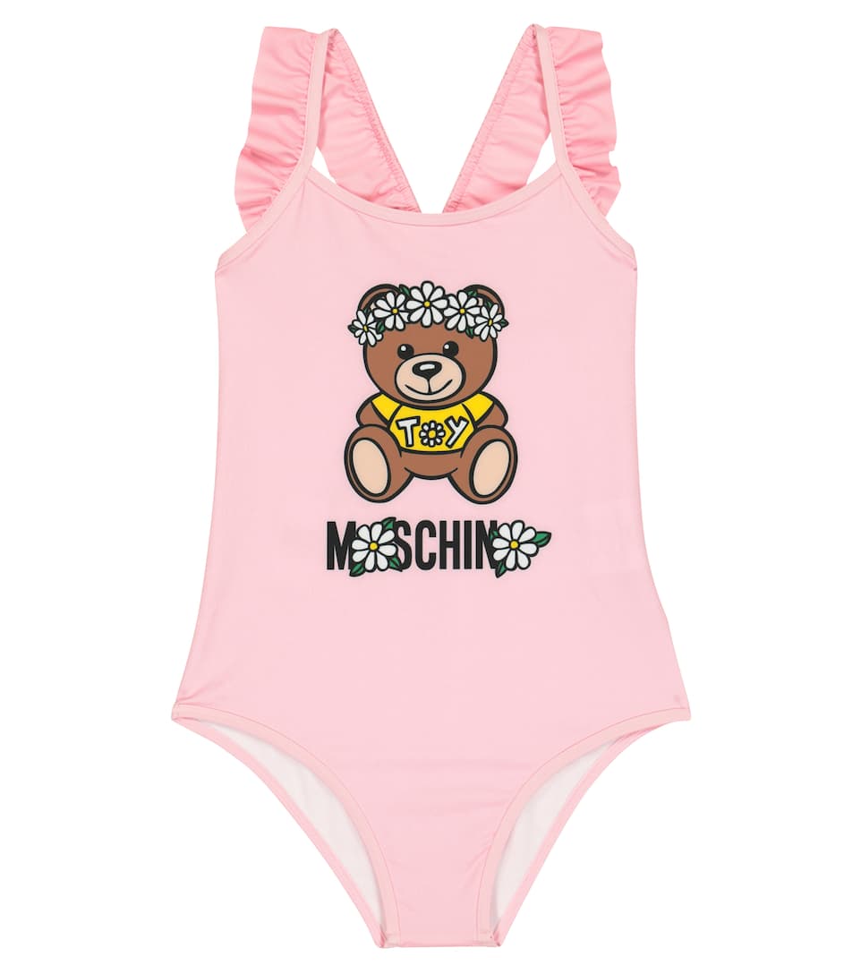 Girls Rose Print Swimsuit