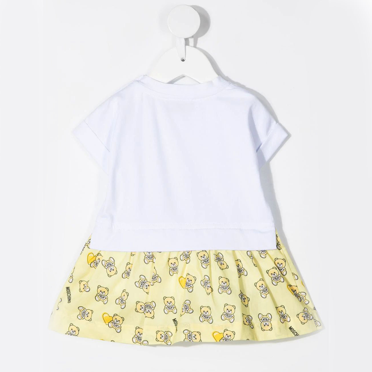 Baby Girls White & Yellow Cotton Dress