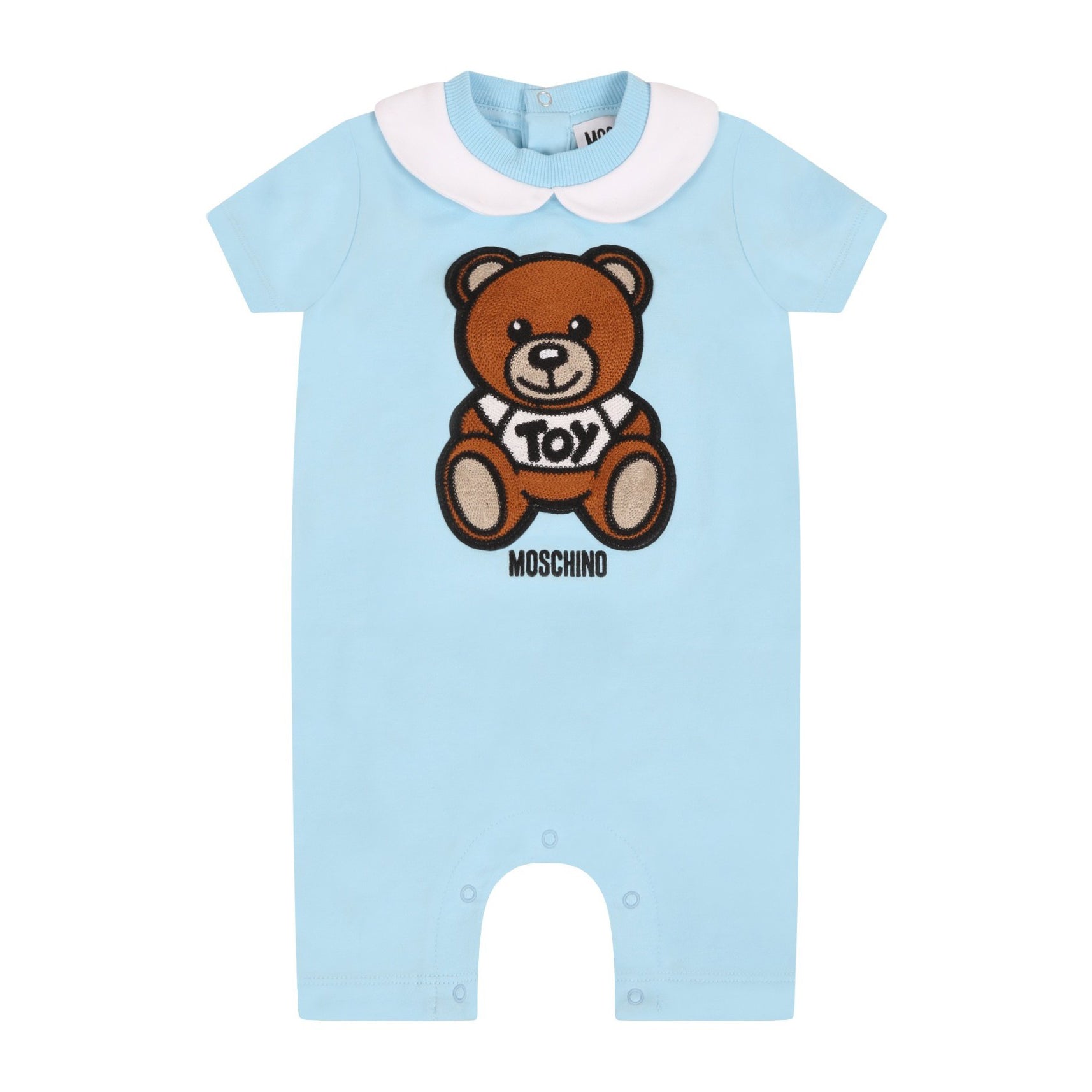 Baby Boys Blue Cotton Babysuit