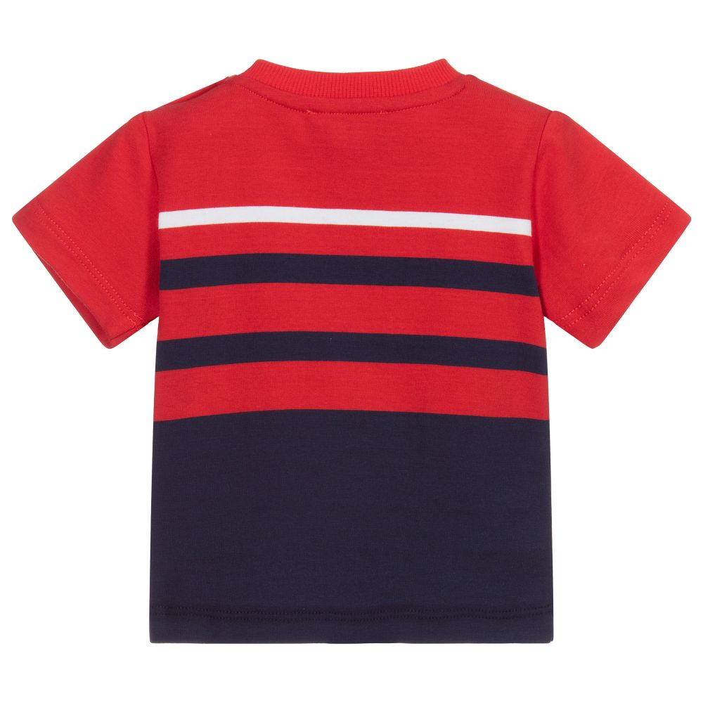 Baby Boys & Girls Red Logo Cotton T-Shirt