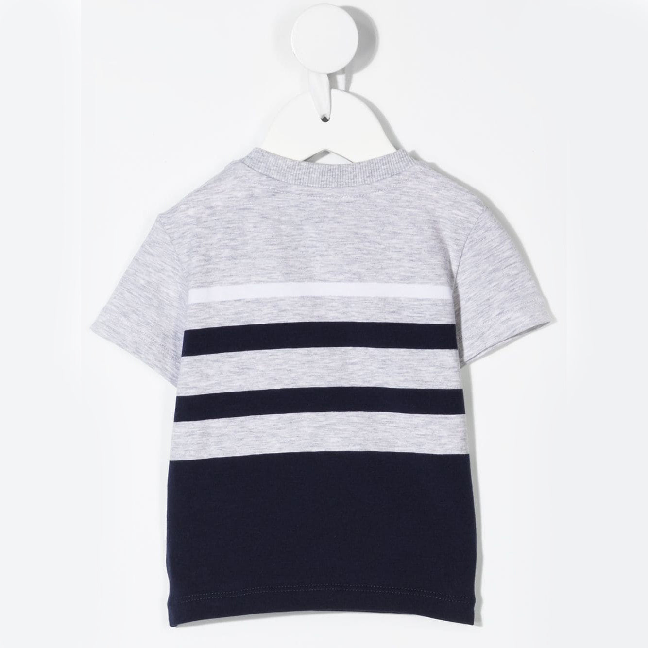 Baby Boys Grey & Navy Cotton T-Shirt