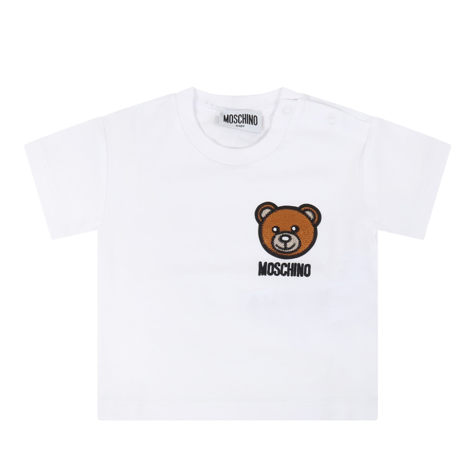 Baby Boys & Girls White Cotton T-Shirt