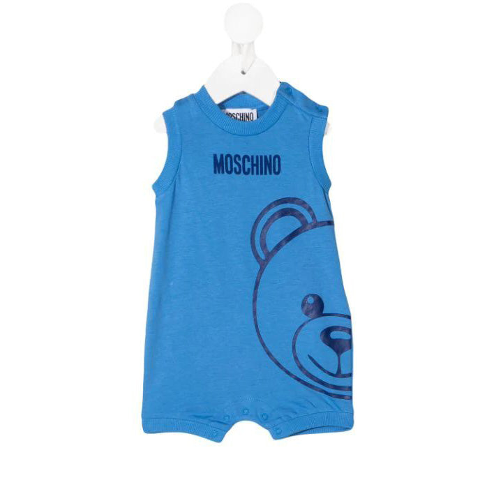 Baby Boys & Girls Blue Cotton Romper