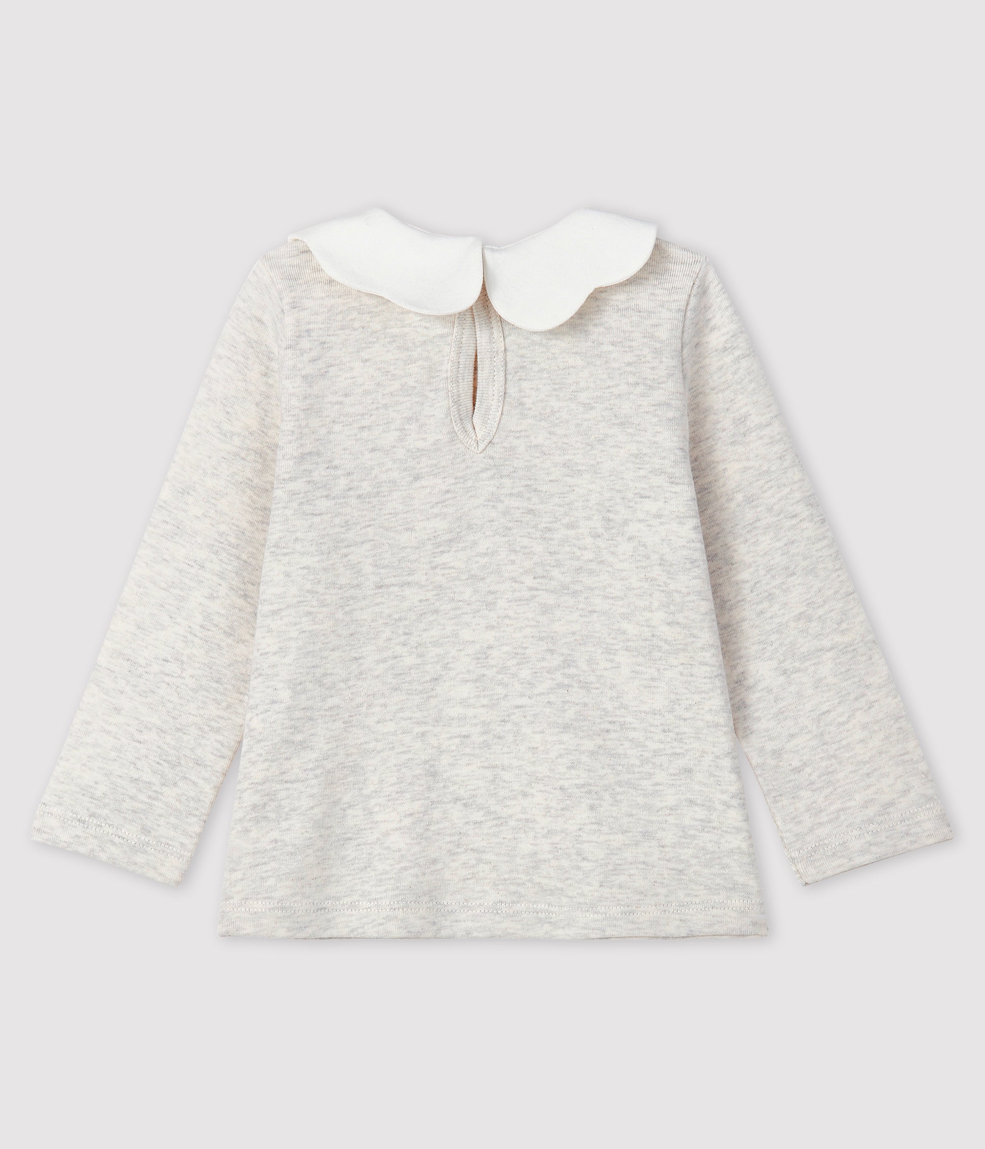Baby Girls Light Grey Cotton T-Shirt