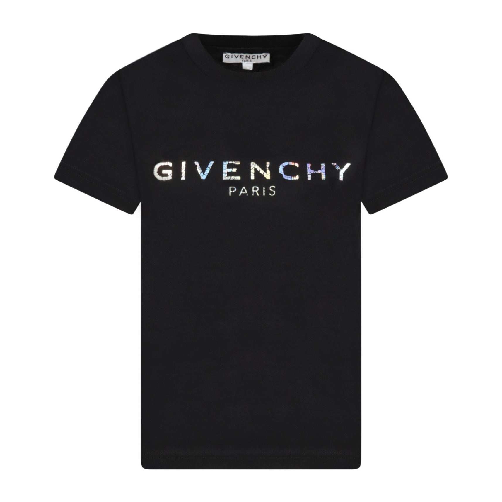 Girls Black Logo Cotton T-Shirt