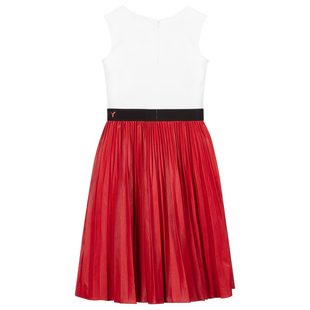 Girls White & Red Dress