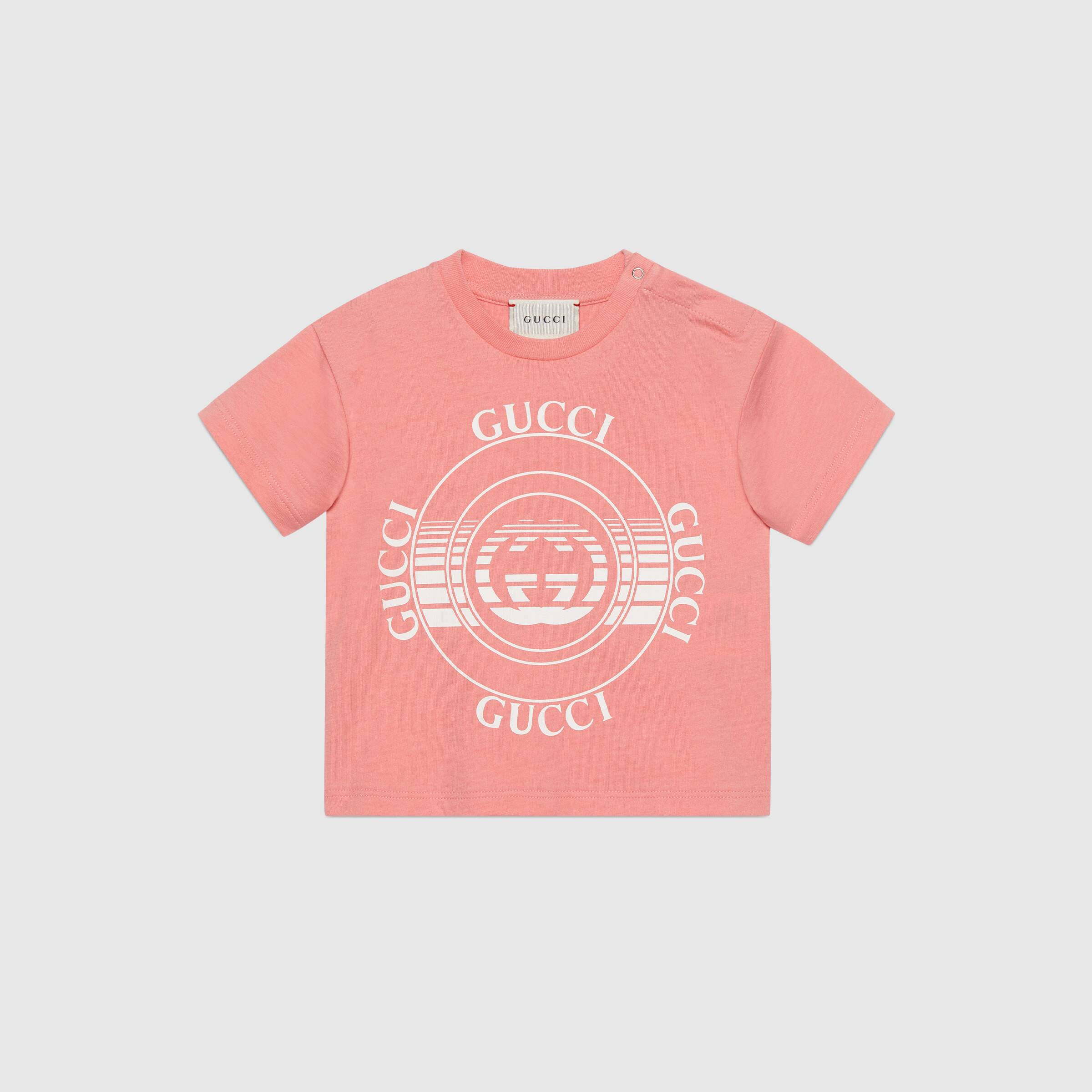 Baby Girls Pink Logo Cotton T-Shirt
