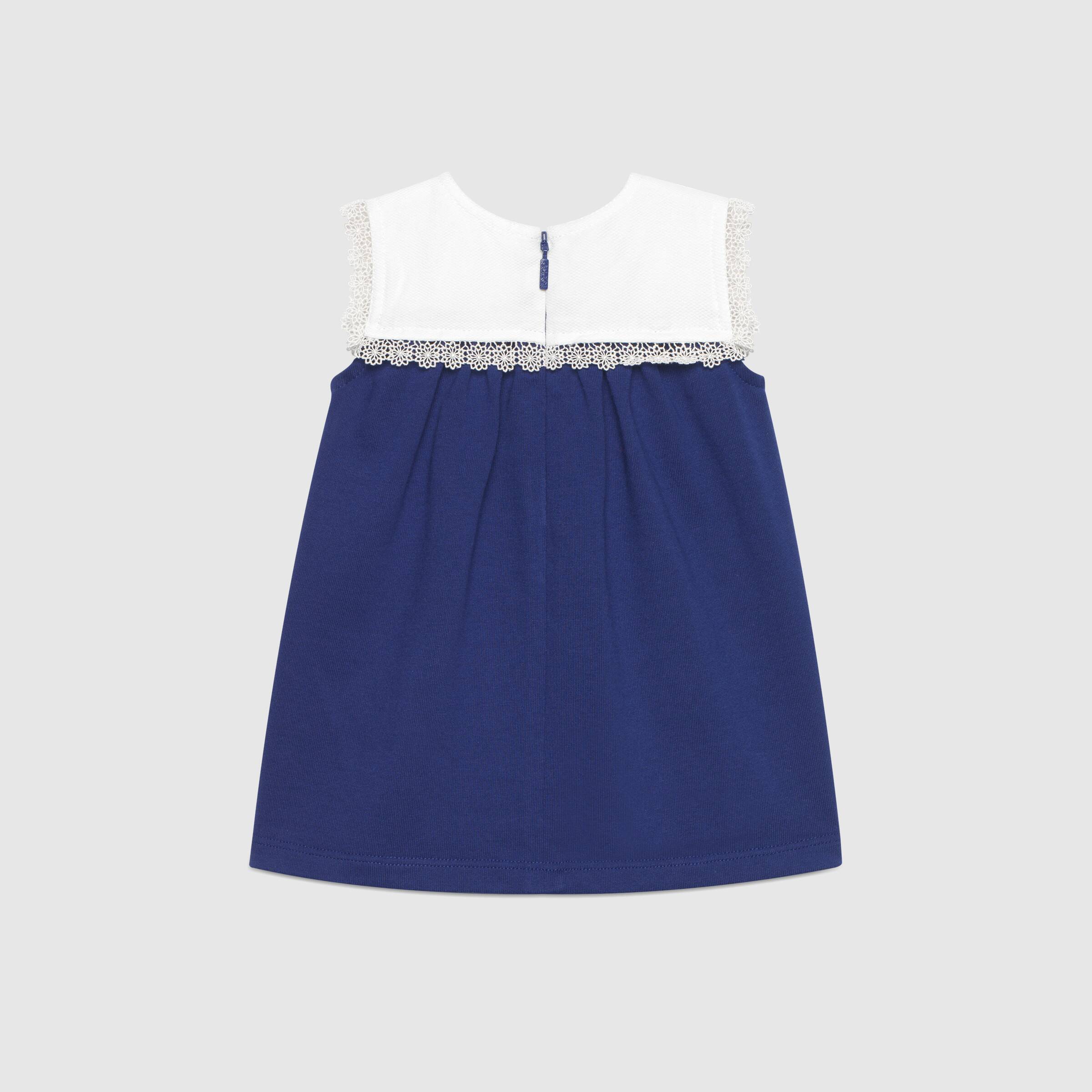 Baby Girls Blue GG Cherry Cotton Dress
