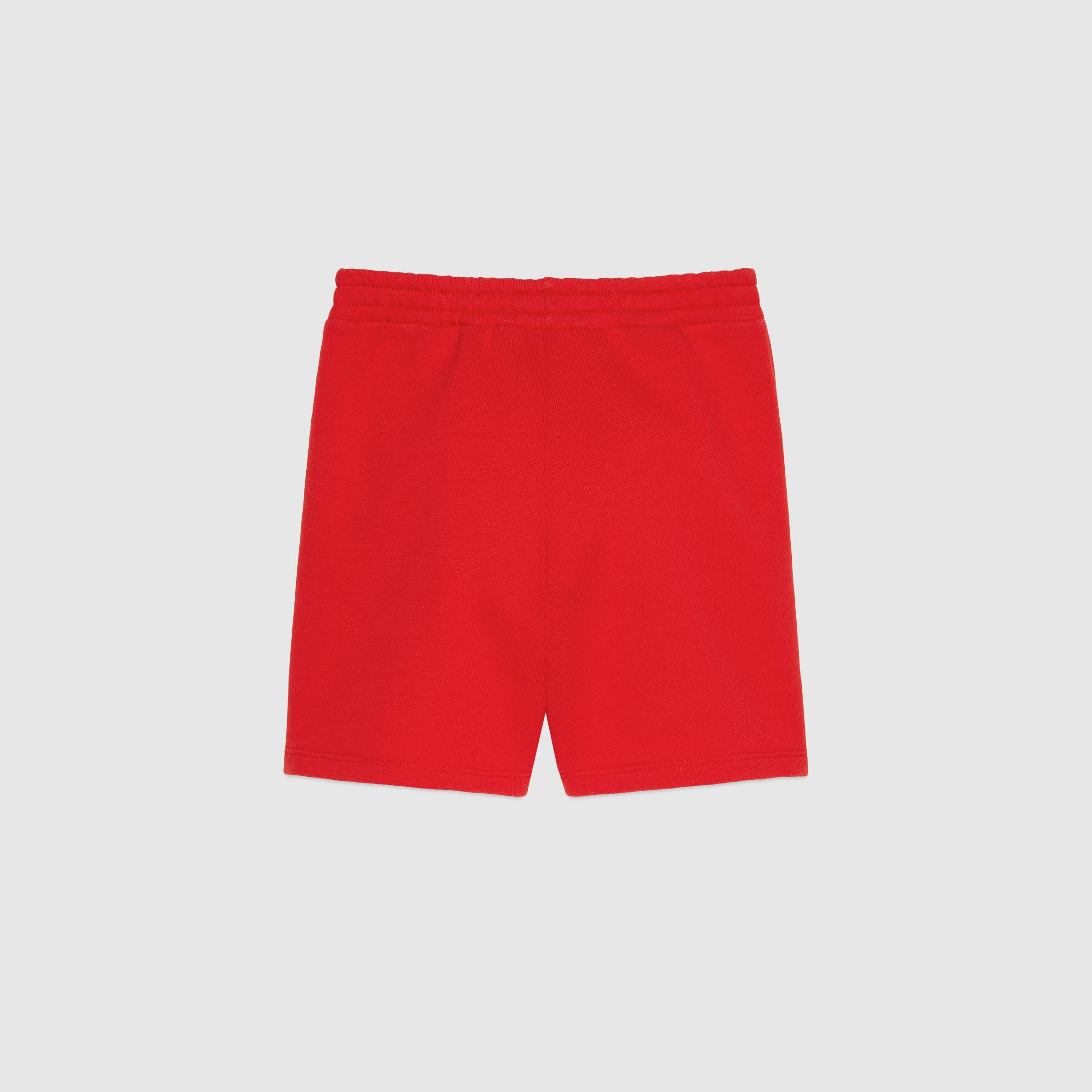 Boys Red Logo Cotton Shorts