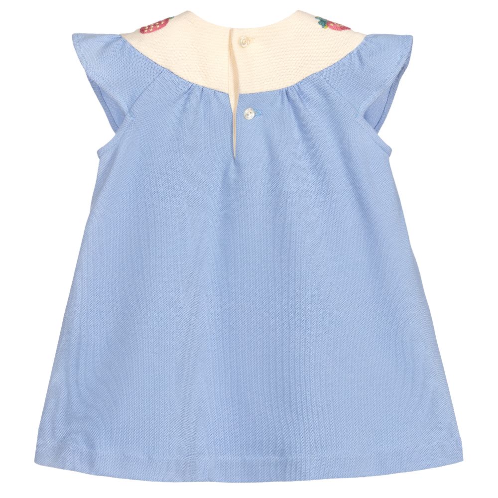 Baby Girls Blue Cotton Dress