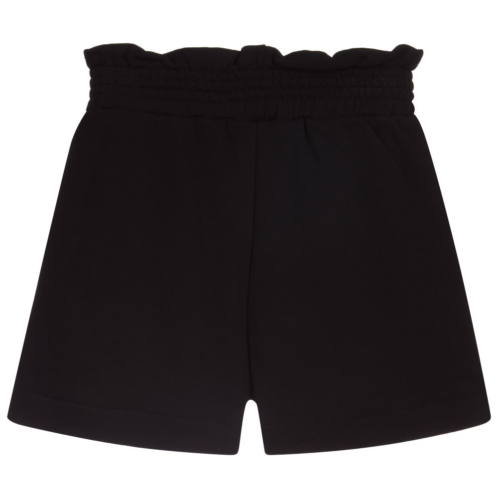Girls Black Logo Shorts