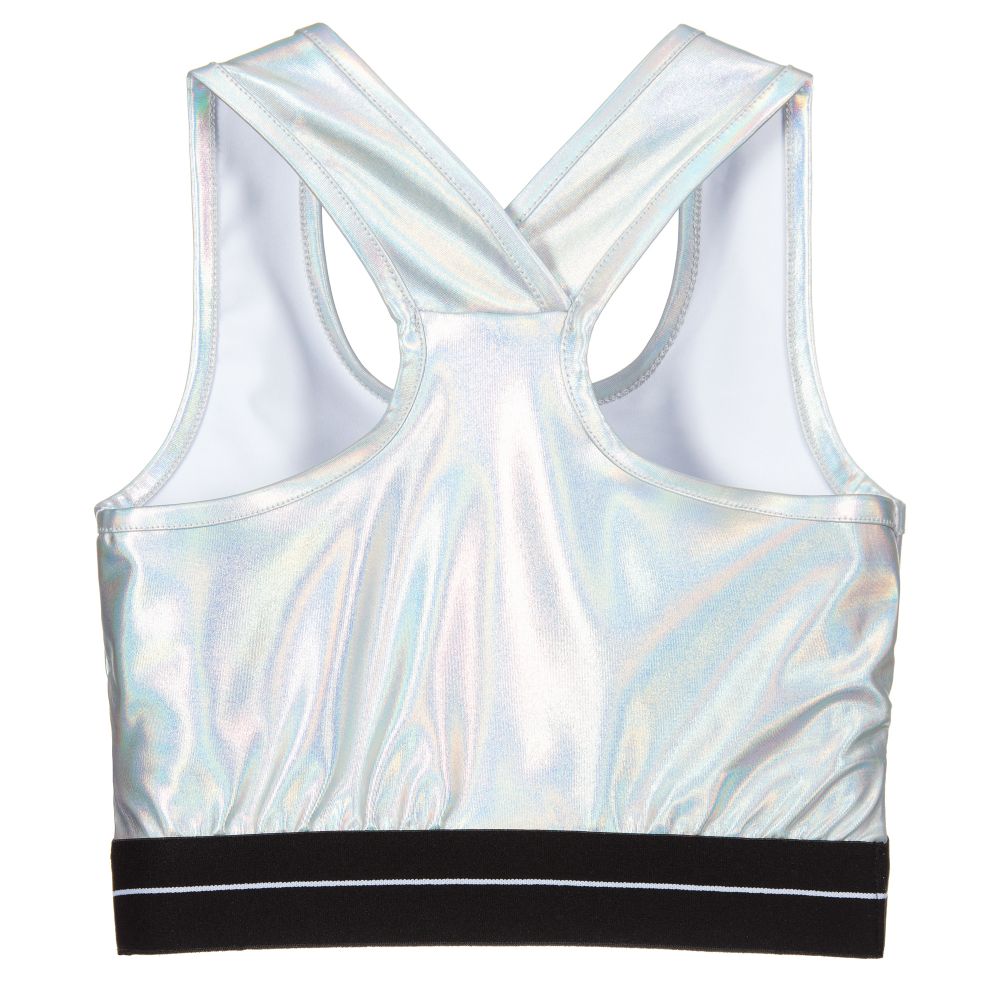 Girls Single Colour Logo Top