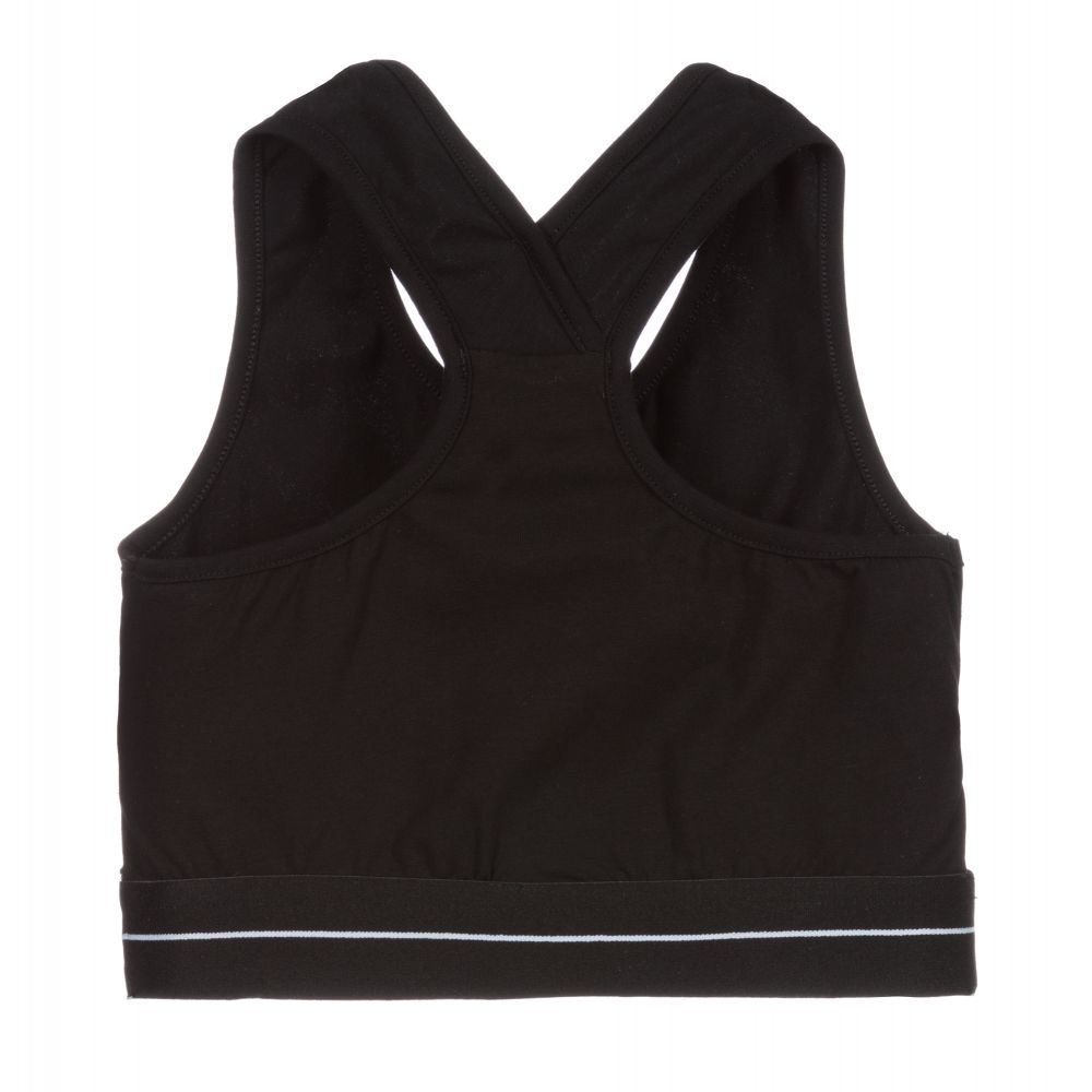 Girls Black Logo Jersey Top