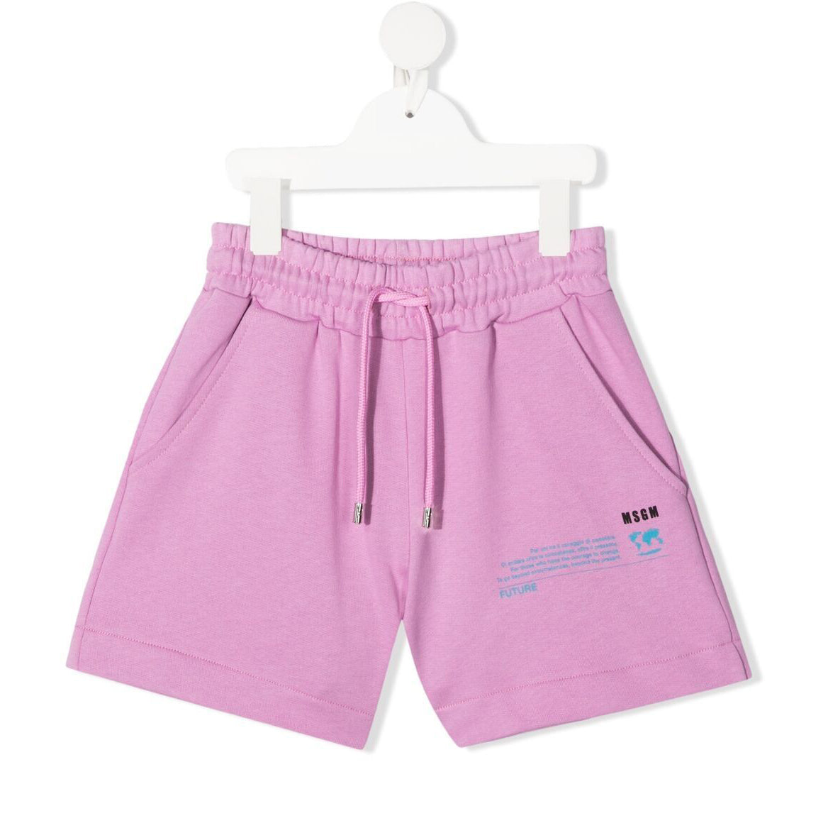 Girls Lilac Fleece Logo Shorts