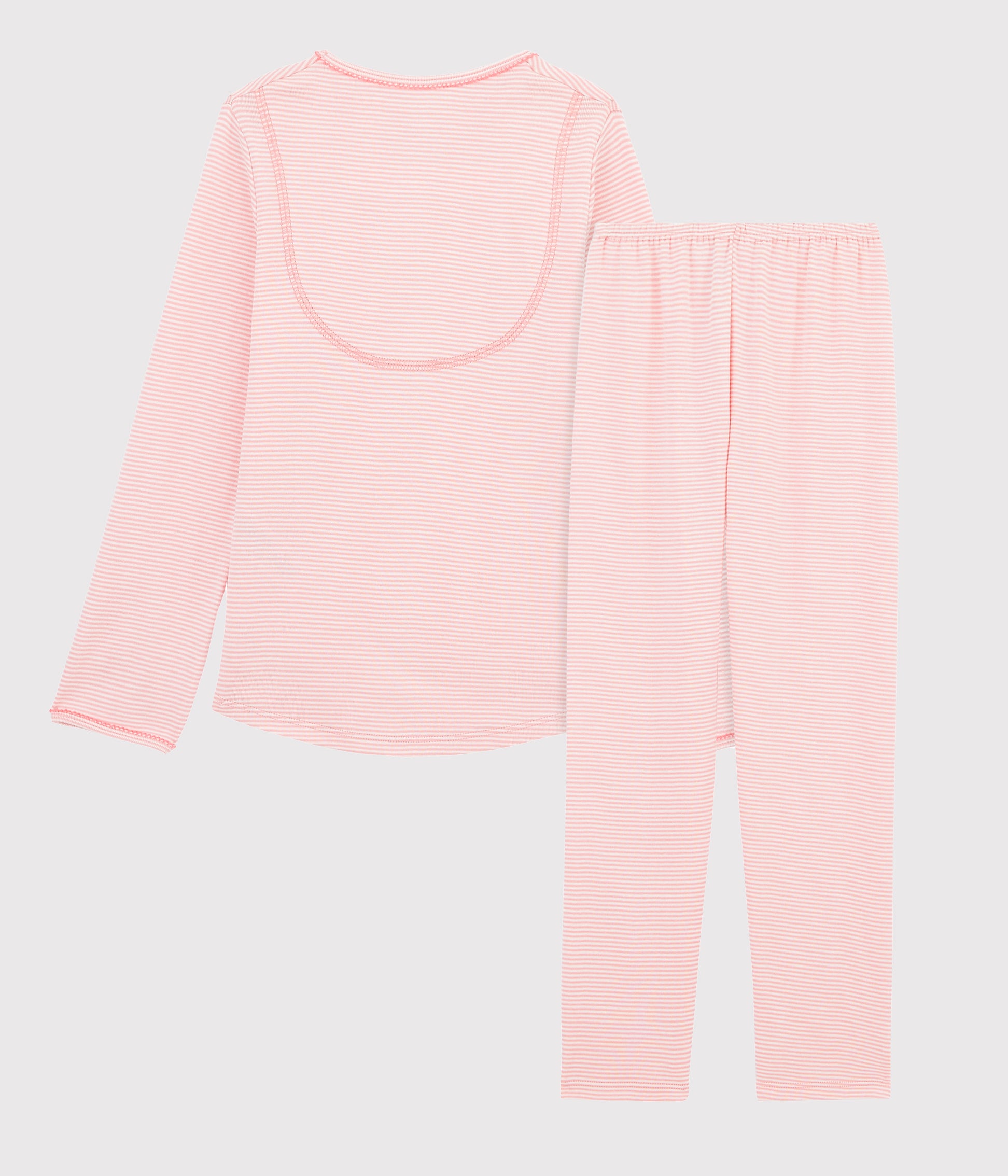 Girls Pink Stripe Cotton Nightwear Set
