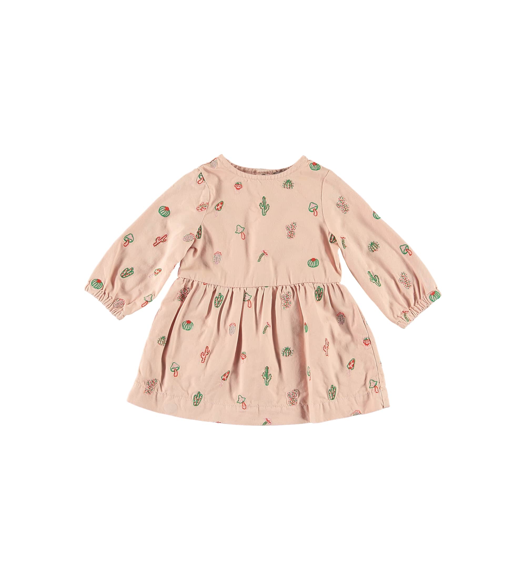 Baby Boys Pink Embroidered Cotton Dress
