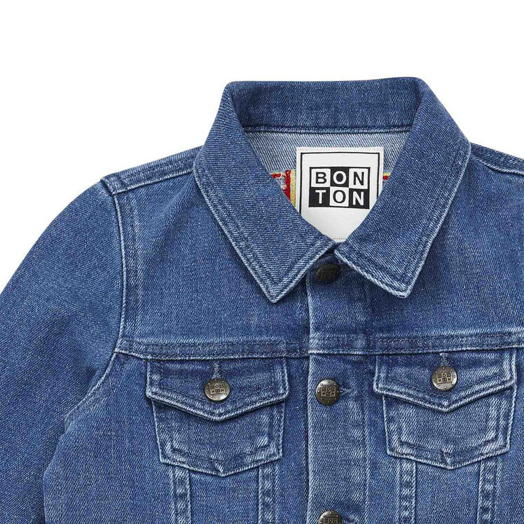 Blouson en jean bleu pour fille