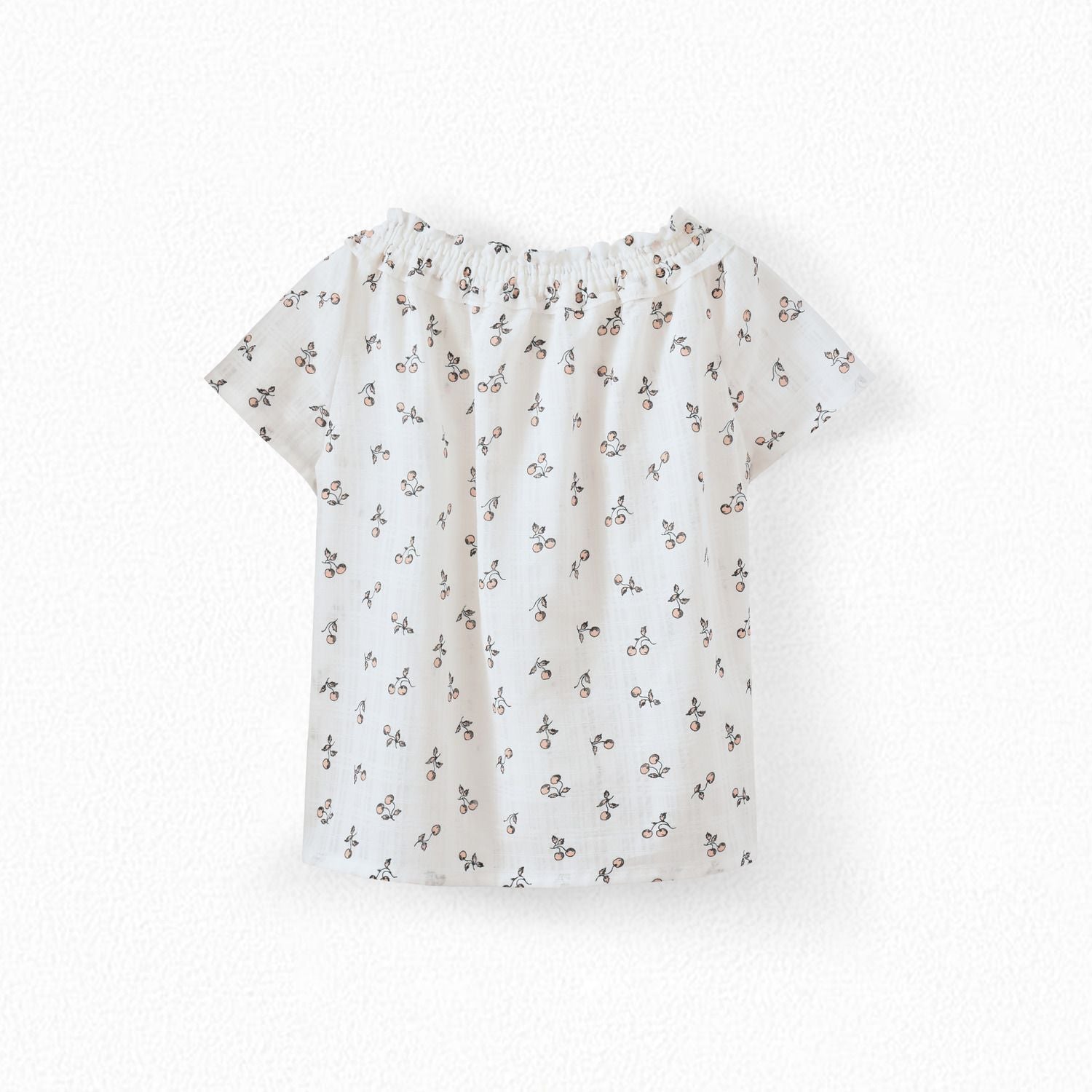 Girls Light Pink Printing Cotton Top