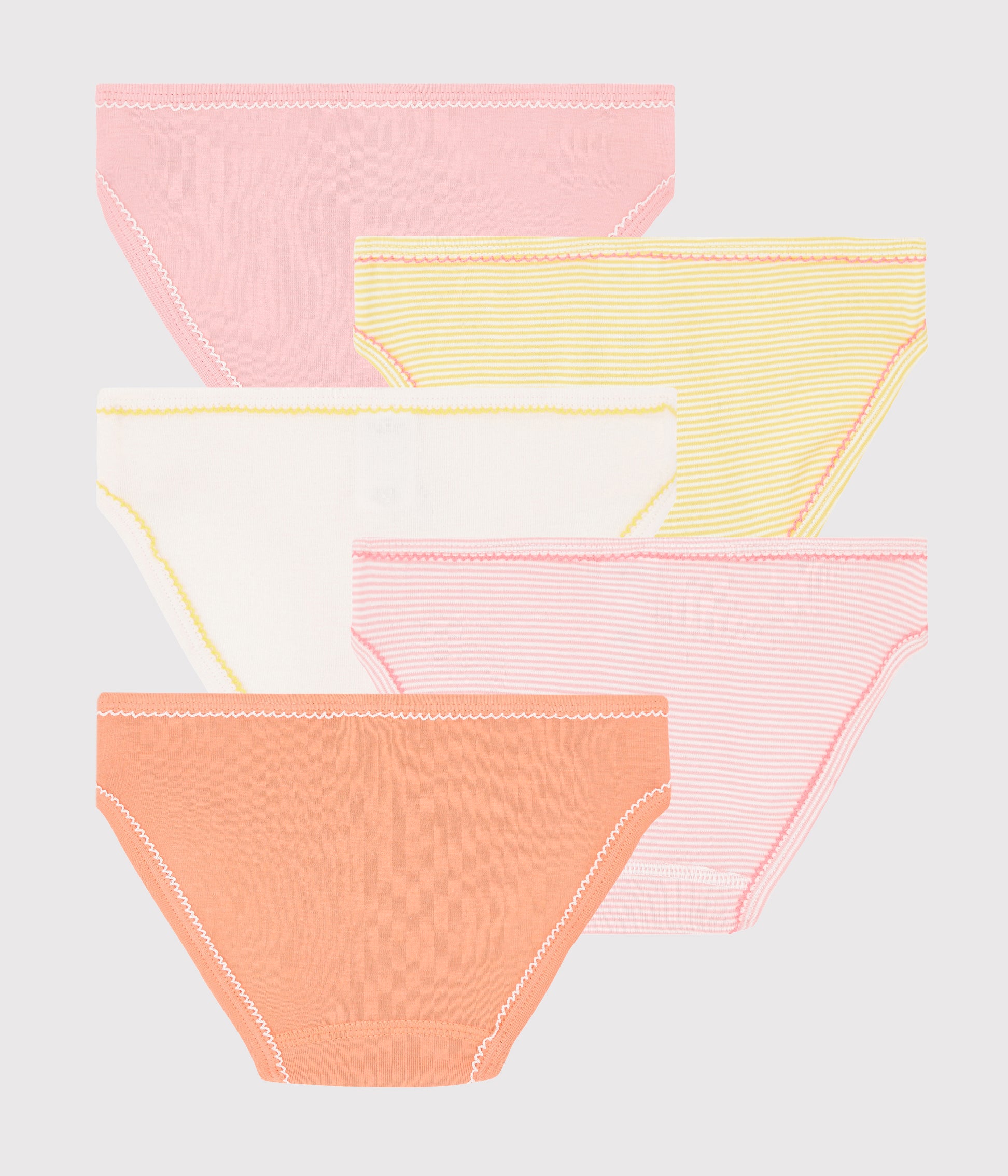 Girls Multicoloe Cotton Underwear Sets (5Pieces)