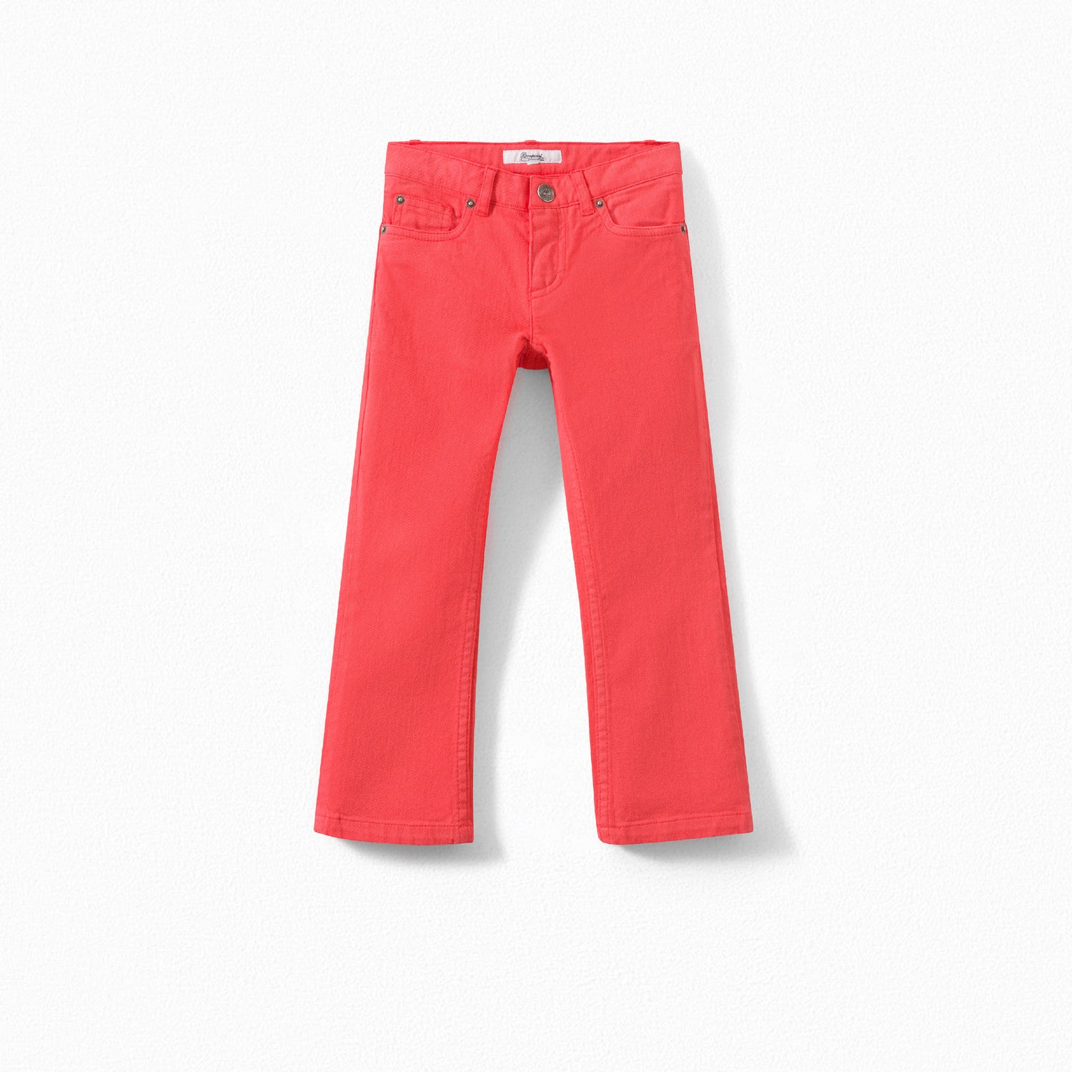 Girls Red Cotton Trousers