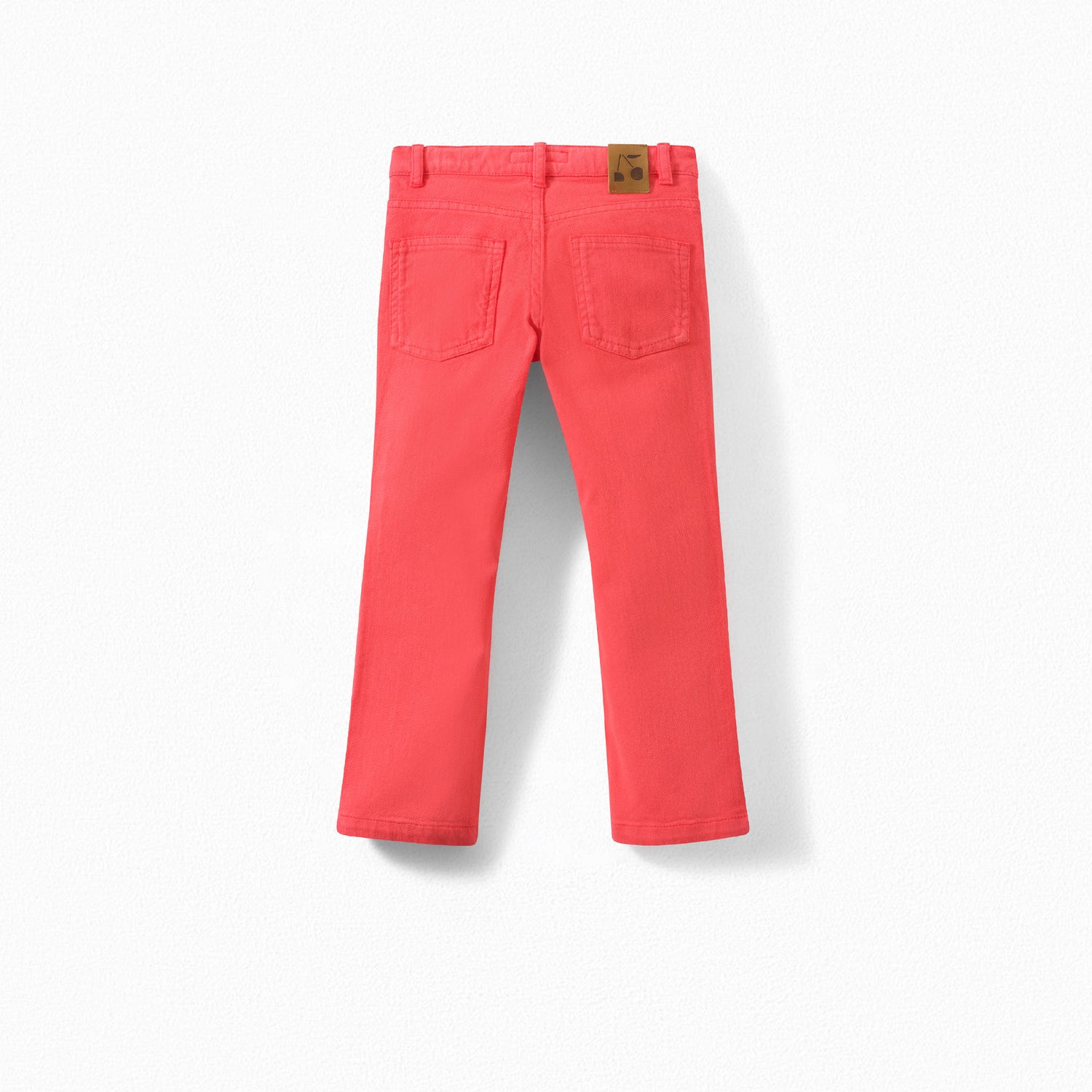 Girls Red Cotton Trousers