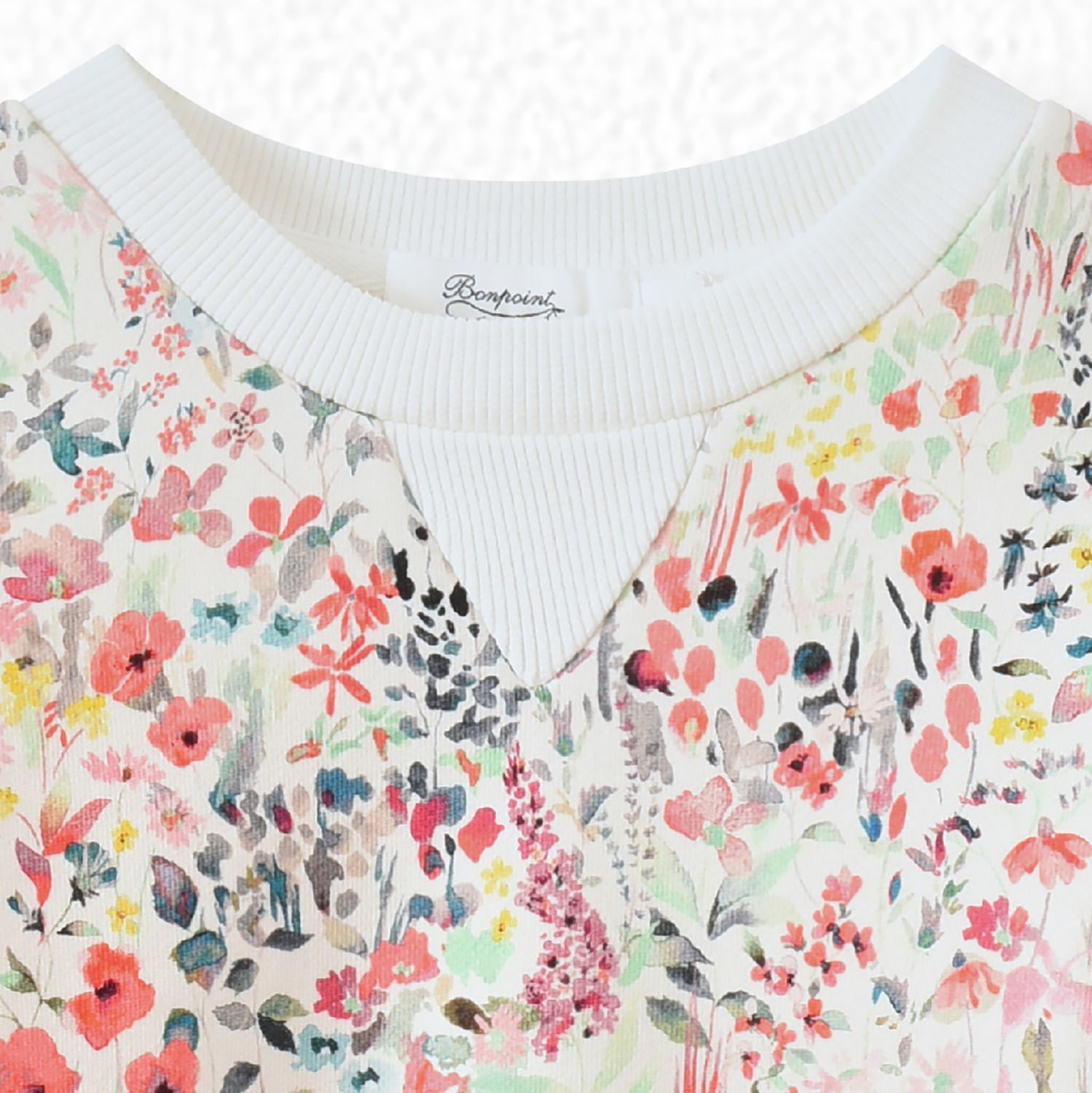 Girls Multicolor Floral Cotton Sweatshirt
