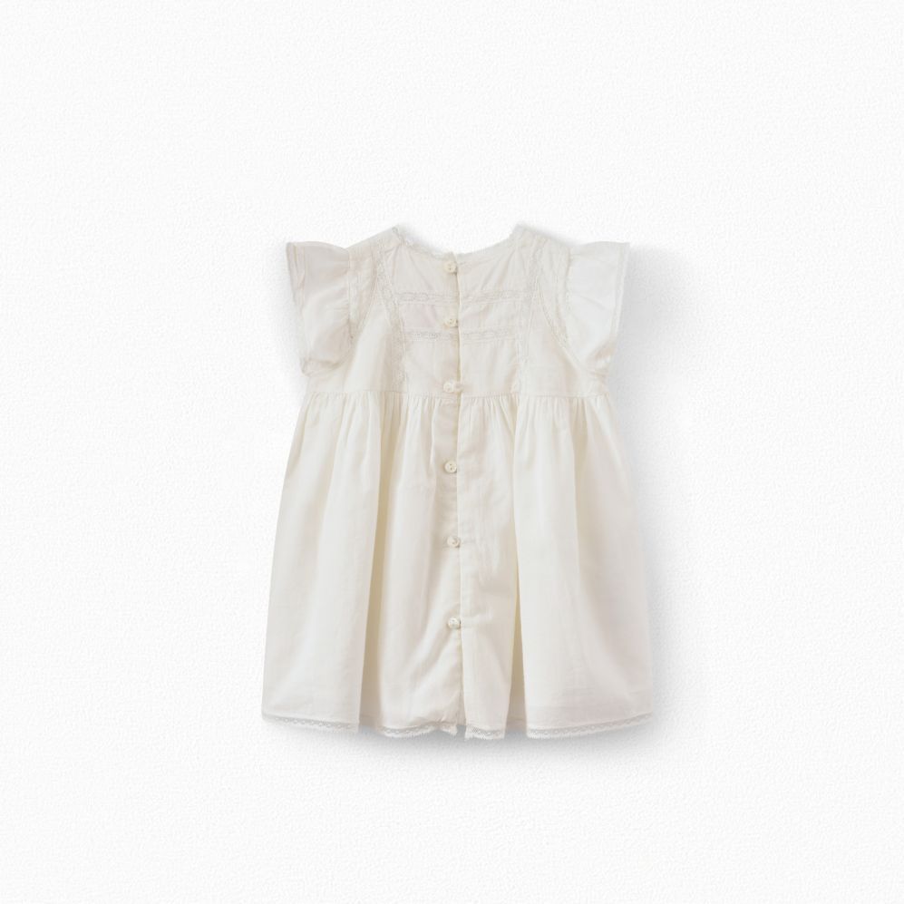 Baby Girls White Cotton Dress