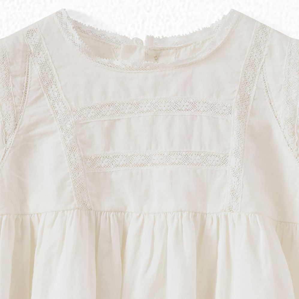 Baby Girls White Cotton Dress