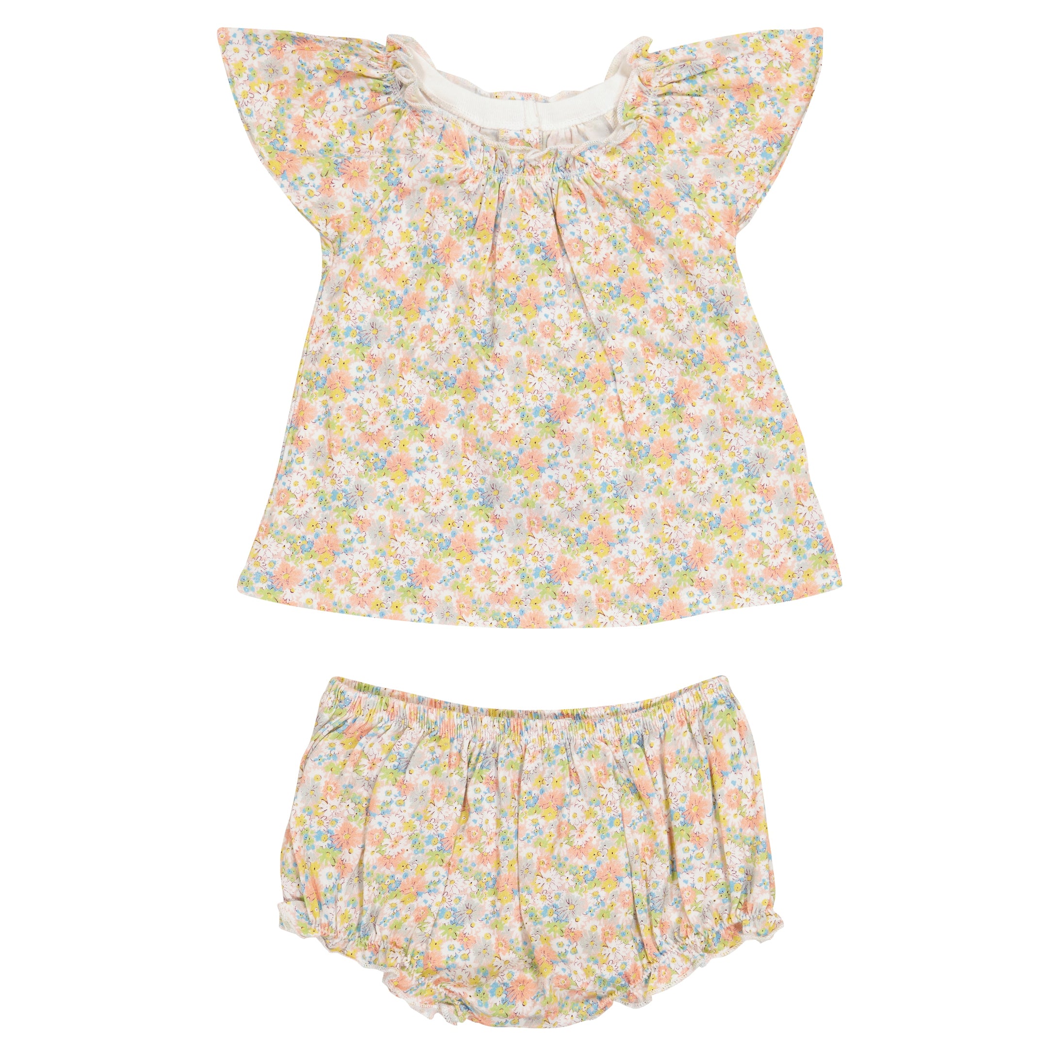 Baby Girls Pink Cotton Dress Set