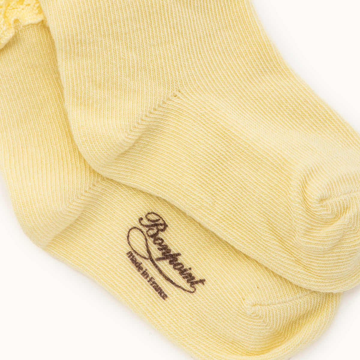 Chaussettes en coton jaune pour bébés filles