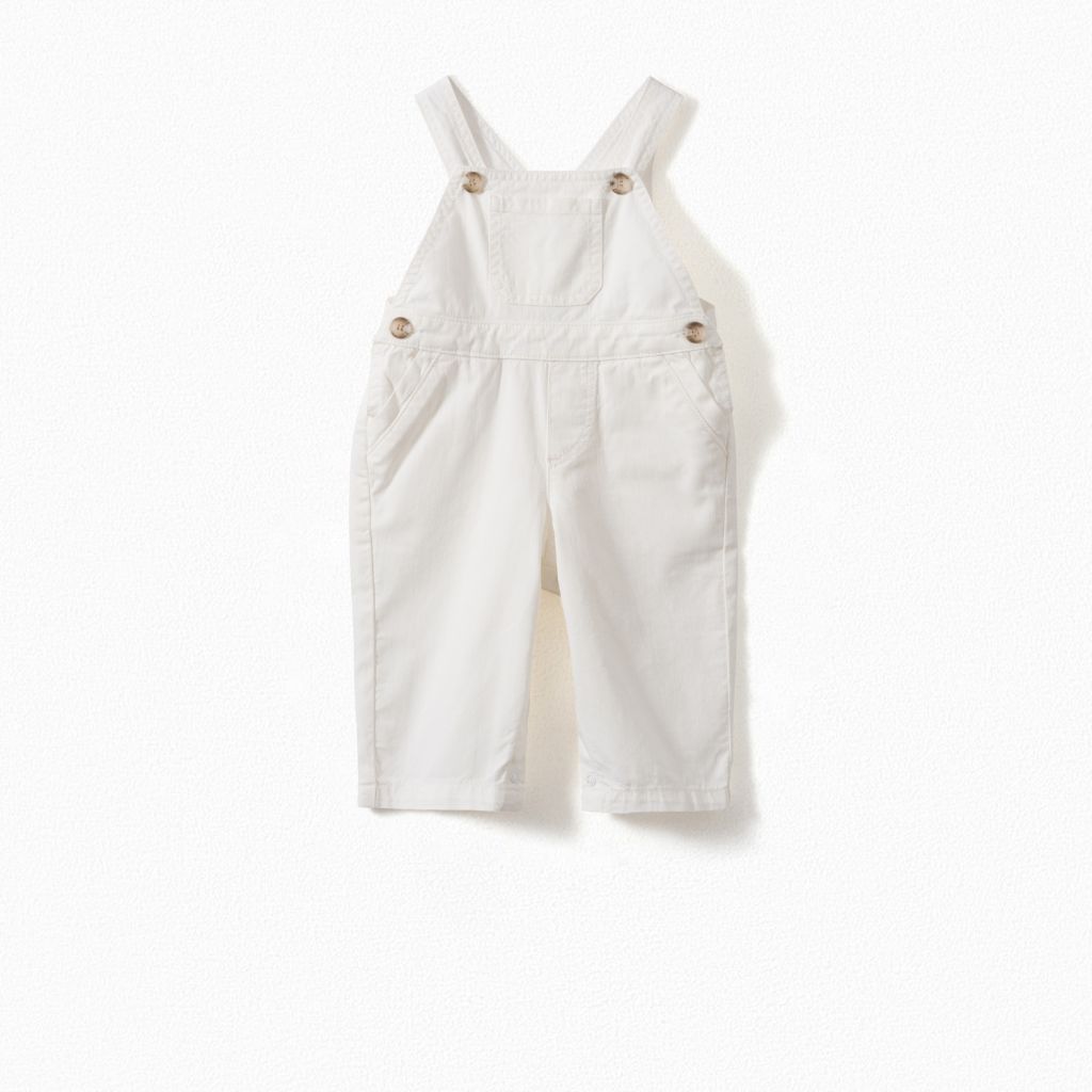 Baby Boys & Girls White Cotton Trousers